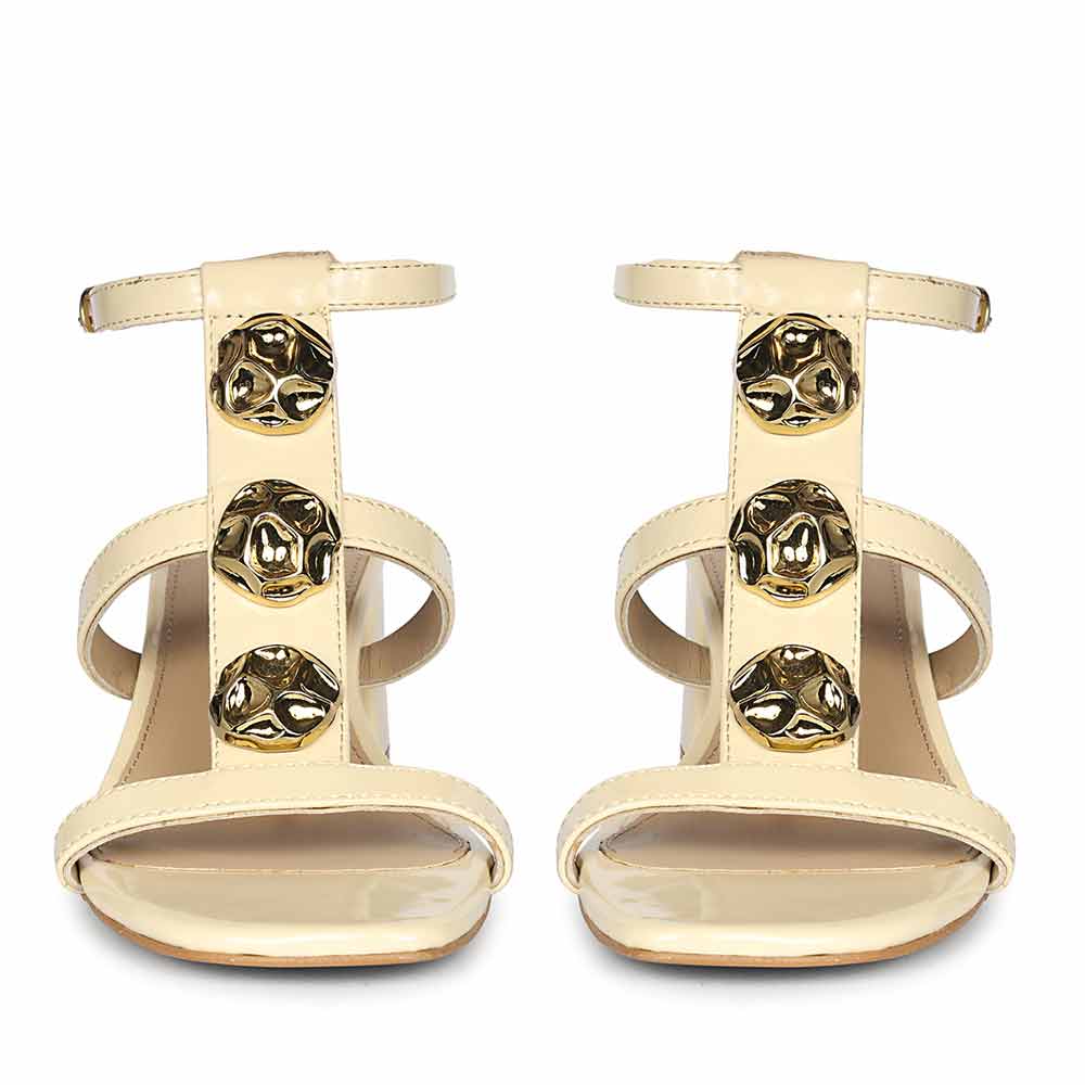 Saint Solea Off White Vegan Leather Block Heels - Image 5