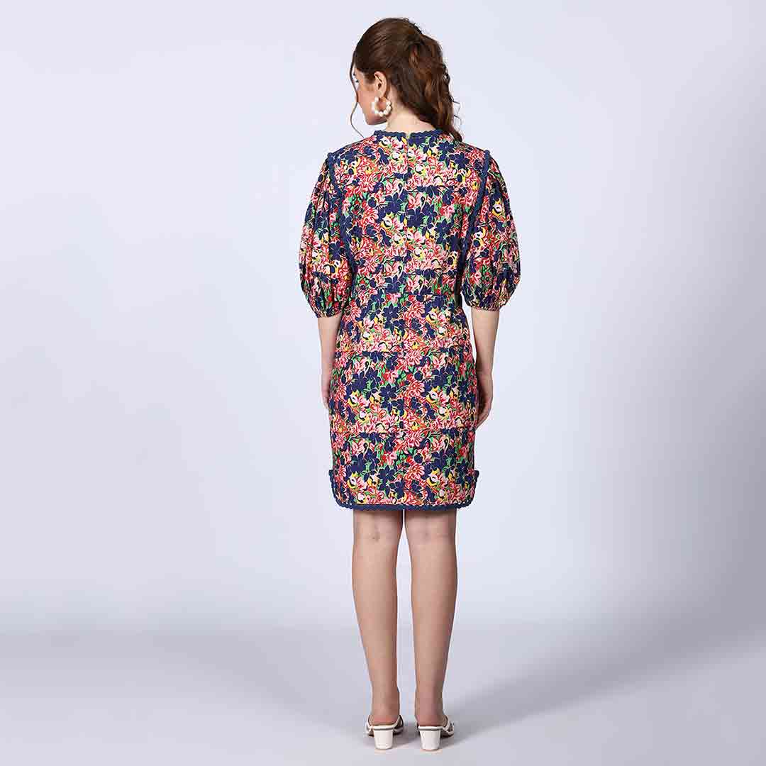 Saint Solene Womens Multi Cotton Lining Short Dress - Image 4
