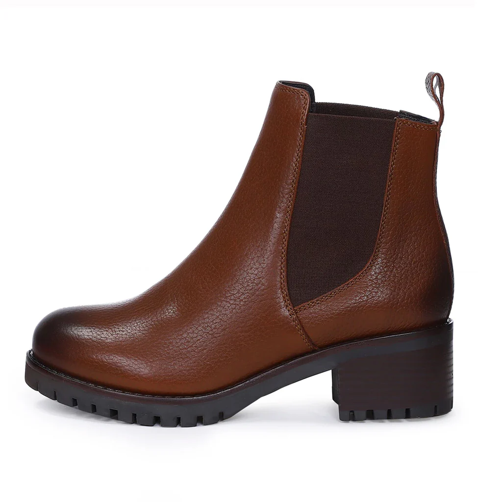 Saint Sophia Brown Leather Ankle Boots - Image 4