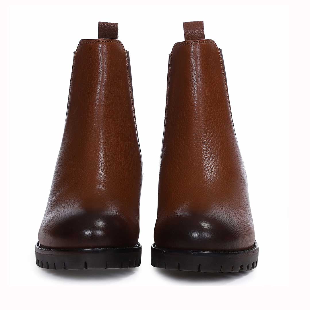 Saint Sophia Brown Leather Ankle Boots - Image 5