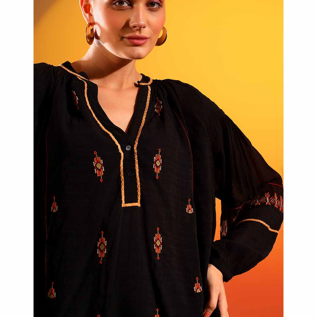 Saint Womens Black Viscose Top - Image 5