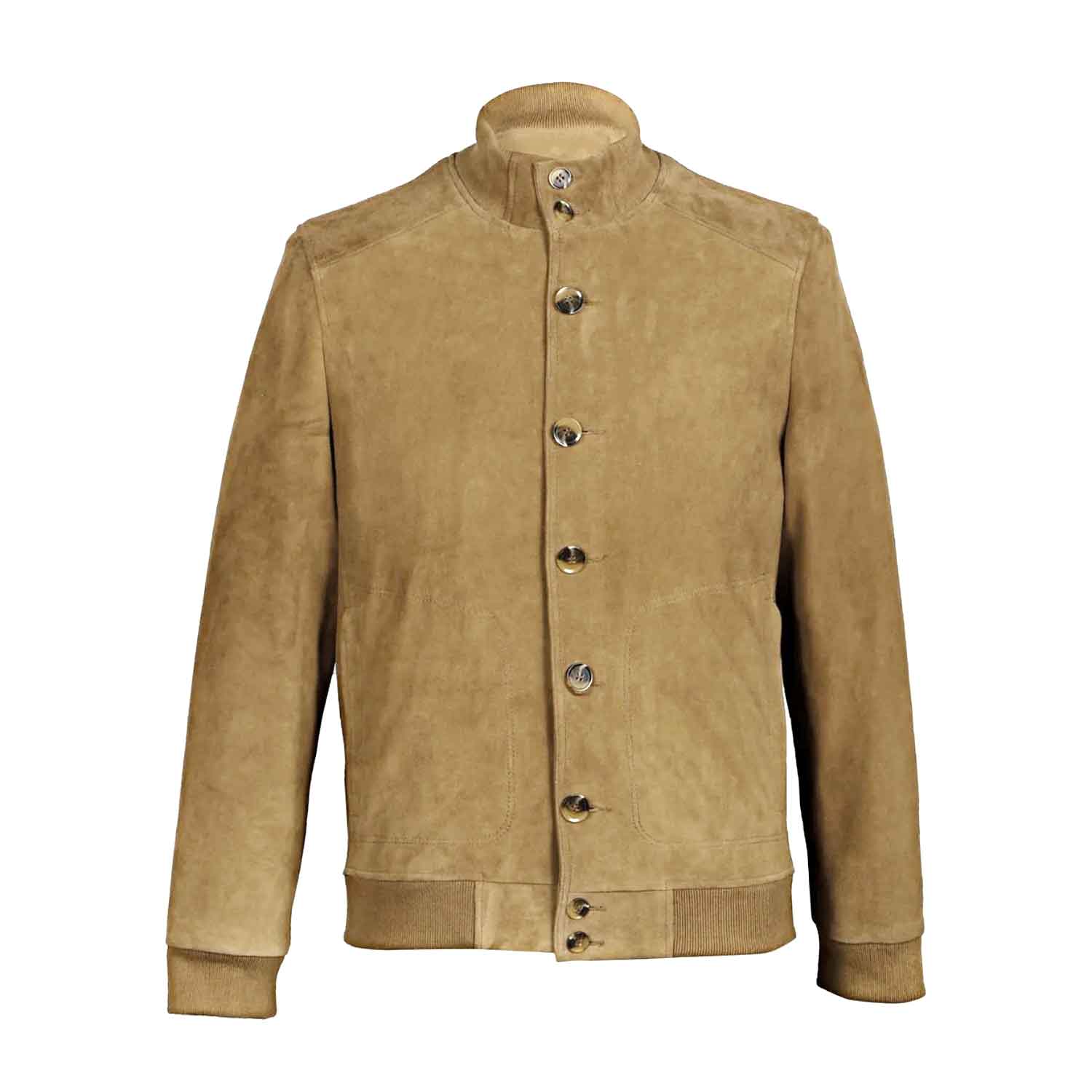 Saint Valen Mens Tan Suede Leather Jackets - Image 2