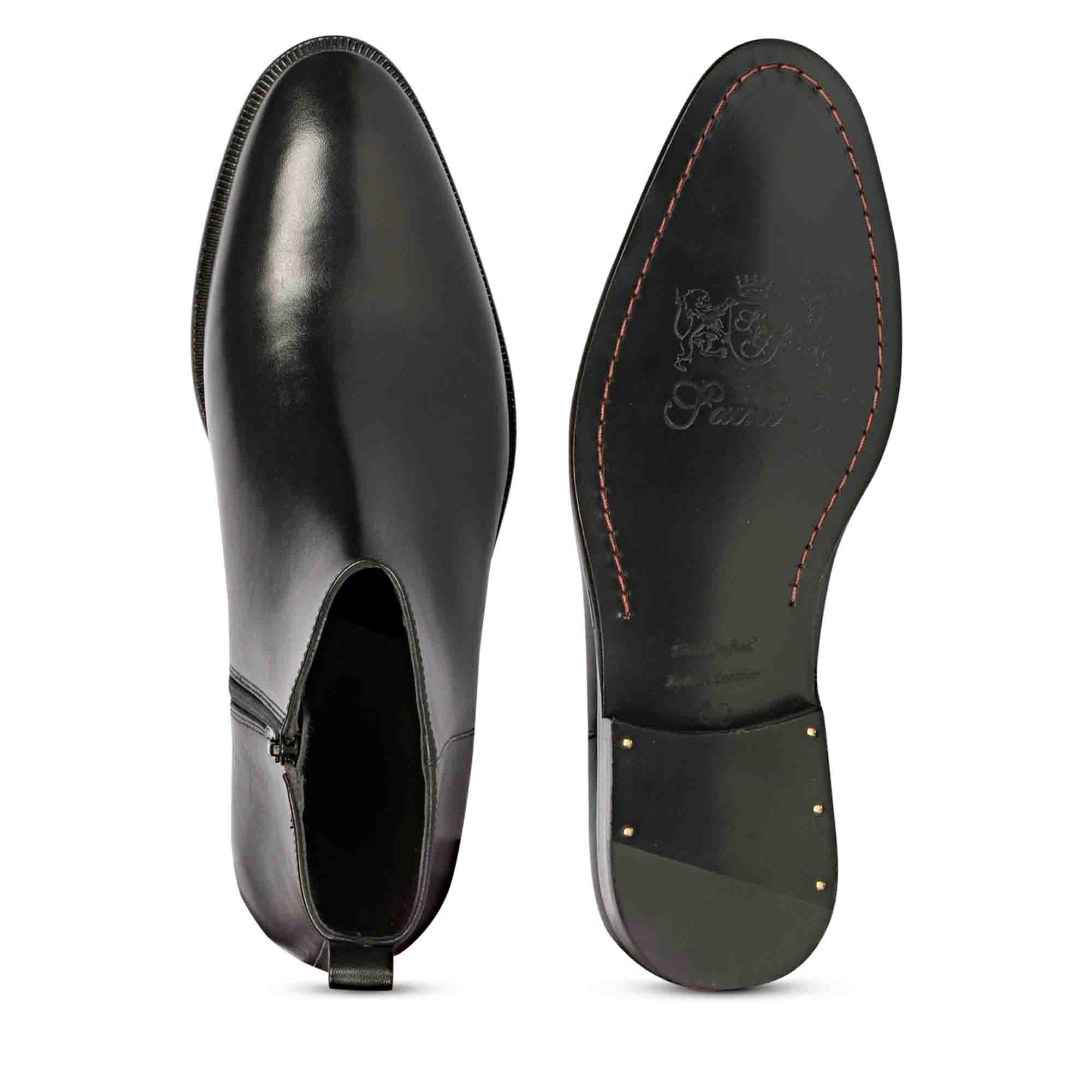 Saint Theo Black Leather Handcrafted Chelsea Boots - Image 7