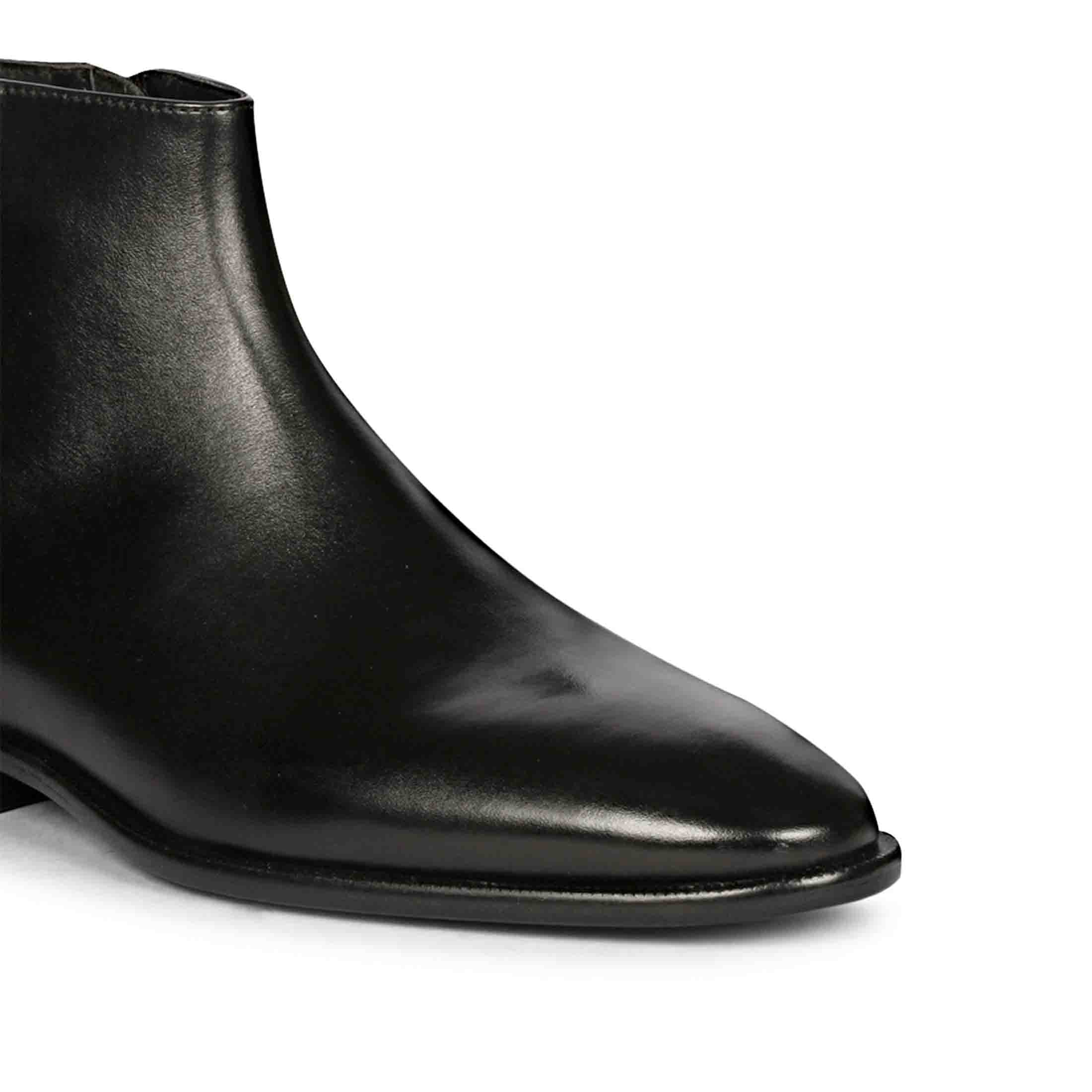 Saint Theo Black Leather Handcrafted Chelsea Boots - Image 8