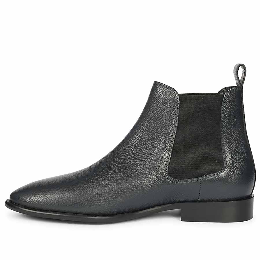 Saint Tomas Navy Leather Chelsea Boots - Image 3