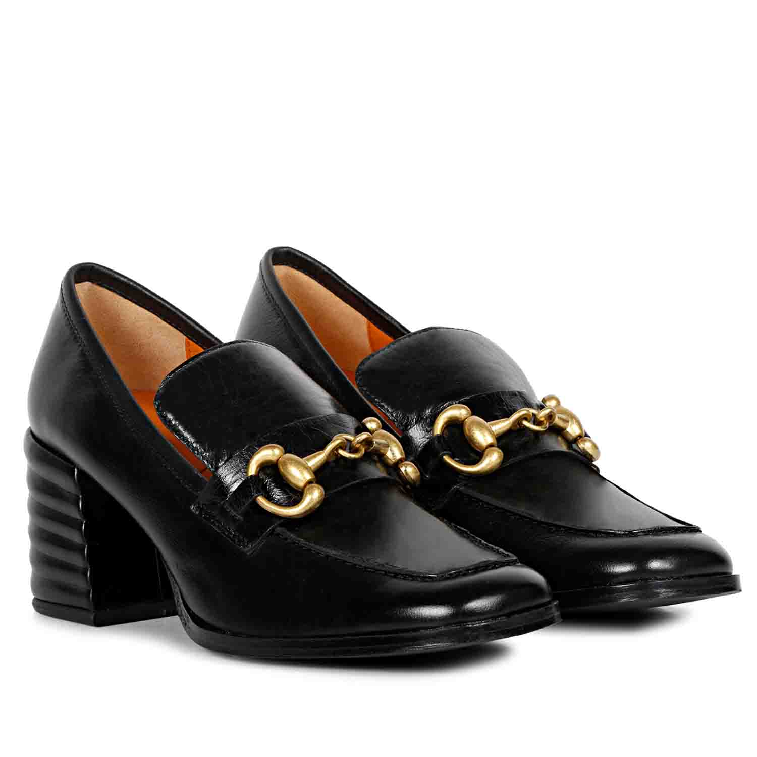 Saint Valentina Black Leather Handcrafted Moccasins - Image 3