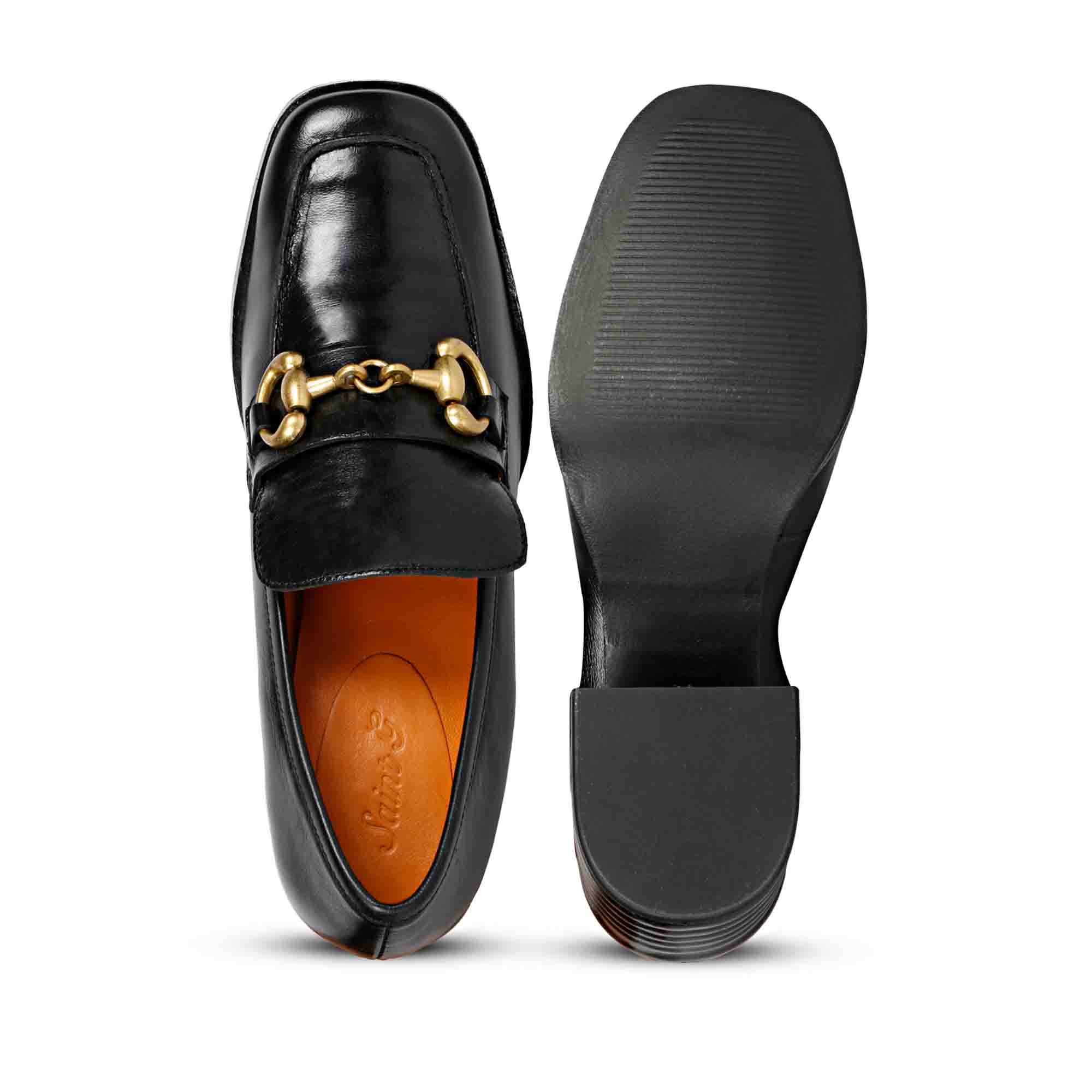Saint Valentina Black Leather Handcrafted Moccasins - Image 7