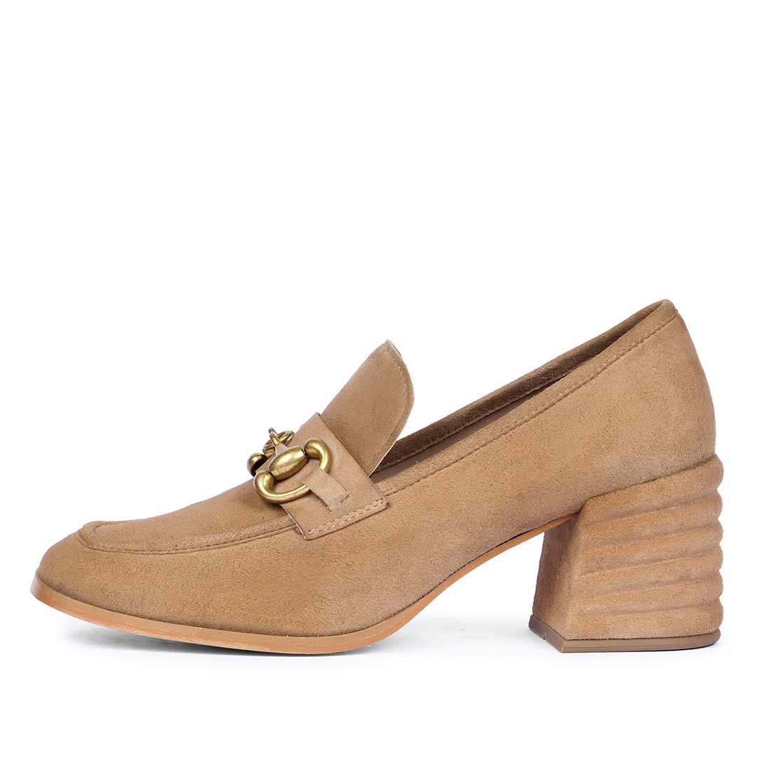 Saint Vera Beige Suede Leather Handcrafted Moccasins - Image 3