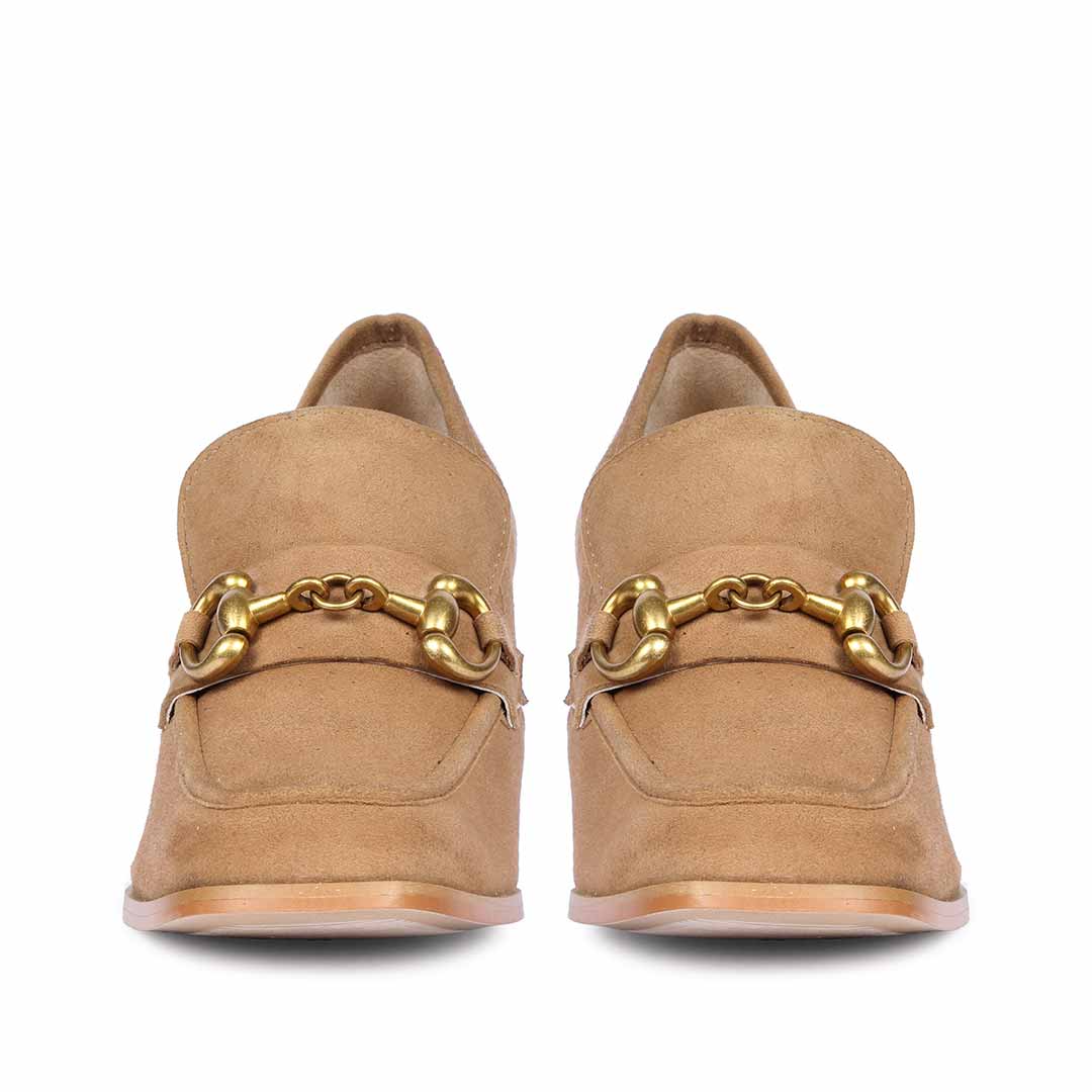 Saint Vera Beige Suede Leather Handcrafted Moccasins - Image 4