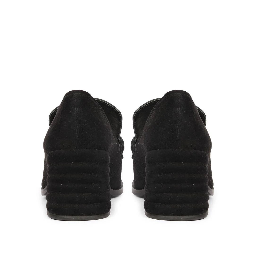 Saint Vera Black Suede Leather Handcrafted Moccasins - Image 5