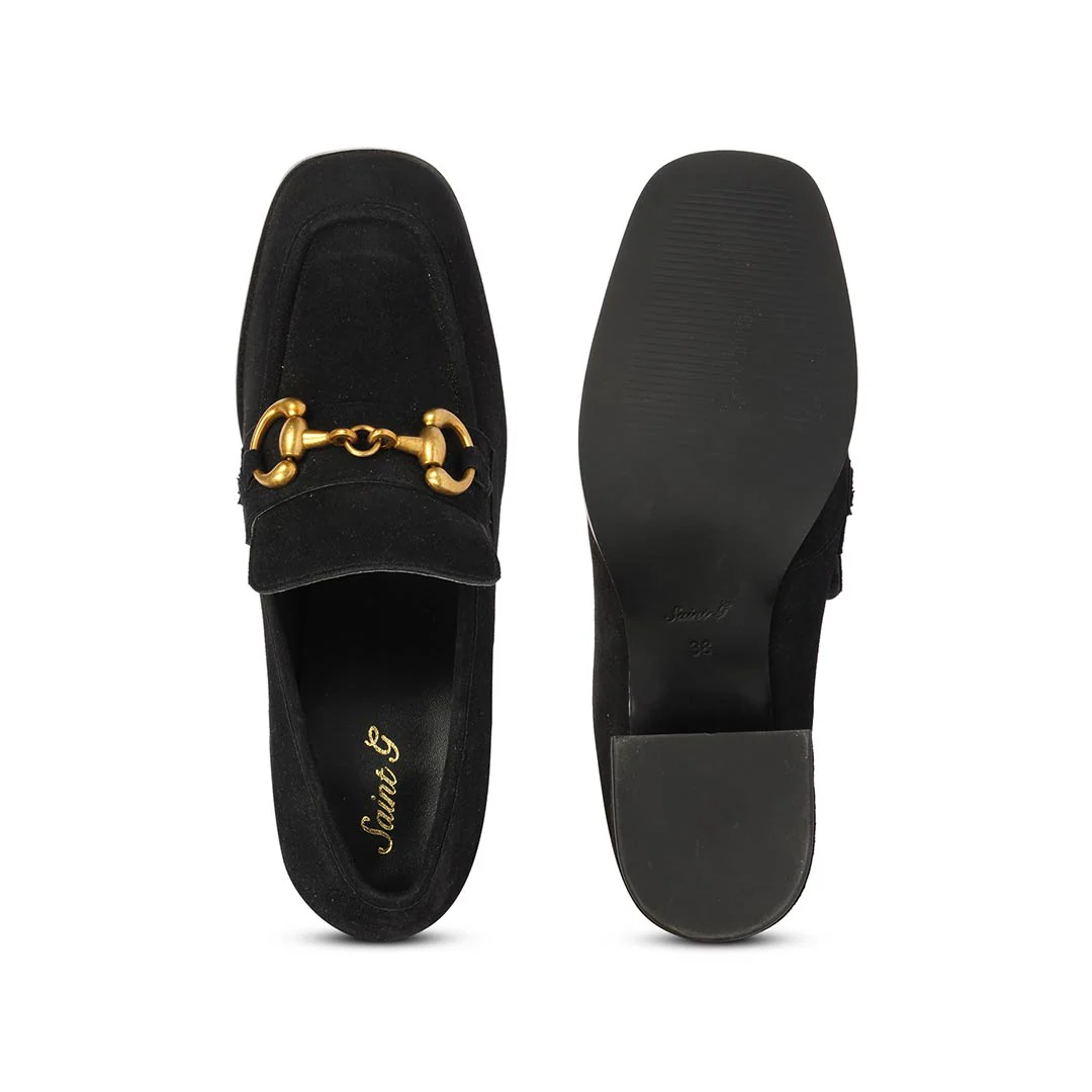 Saint Vera Black Suede Leather Handcrafted Moccasins - Image 6