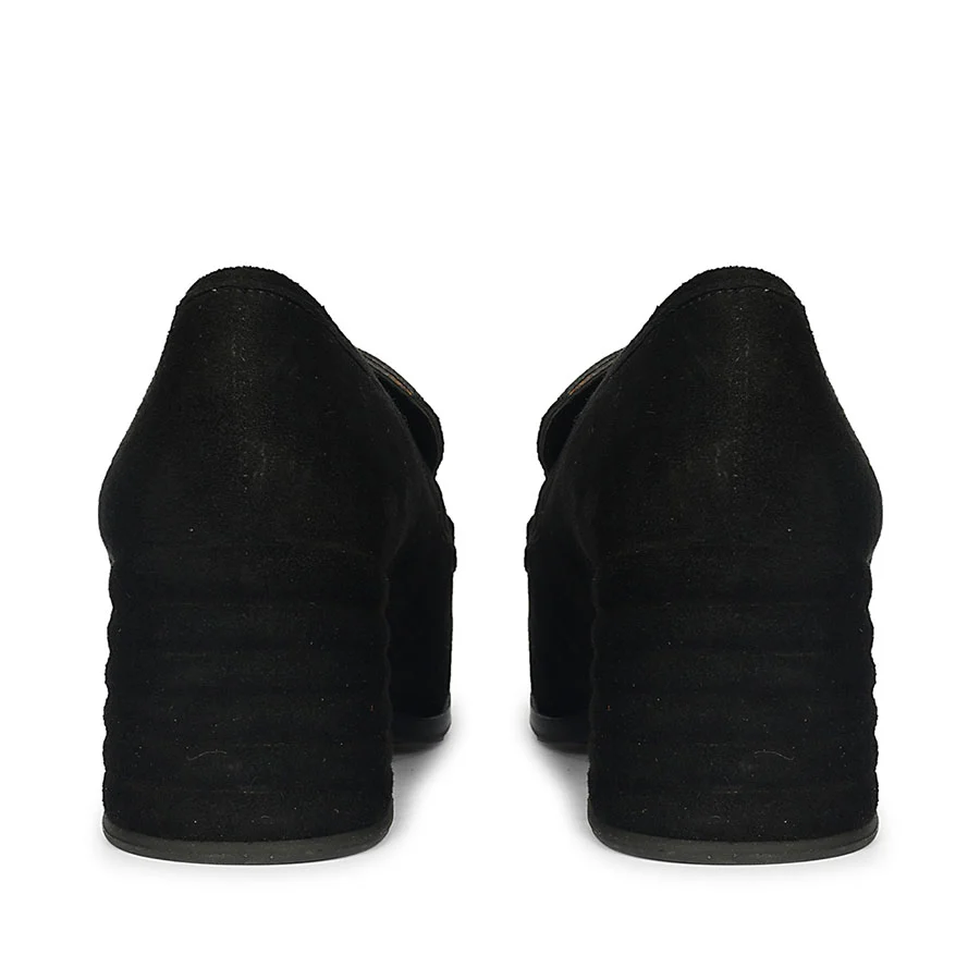 Saint Vera Gold Horsebit Black Leather Moccasins - Image 5