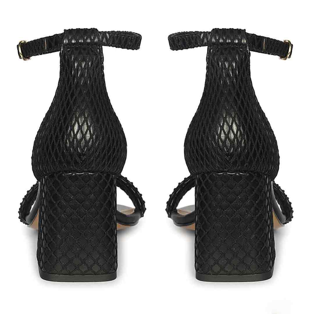 Saint Verona Black Vegan Leather Block Heels - Image 6