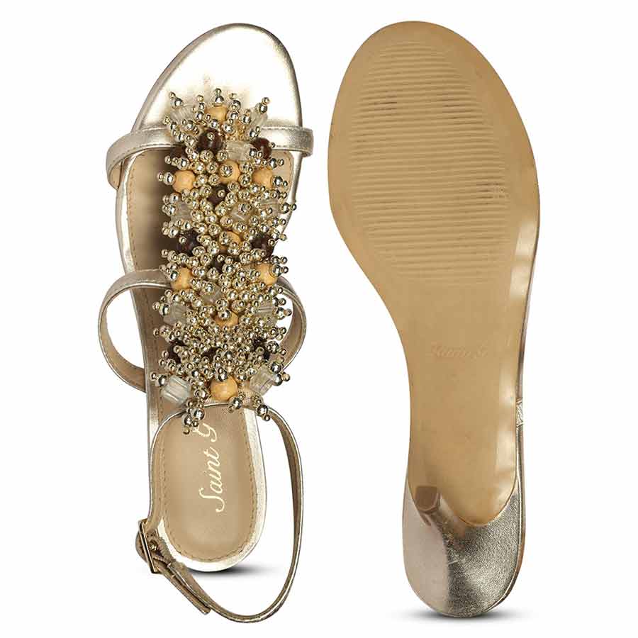 Saint Vesper Embellished Platin Leather Stilettos - Image 6