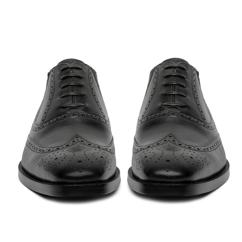 Saint Vincenzo Black Leather Square Toe Lace Up Décor Shoes - Image 5