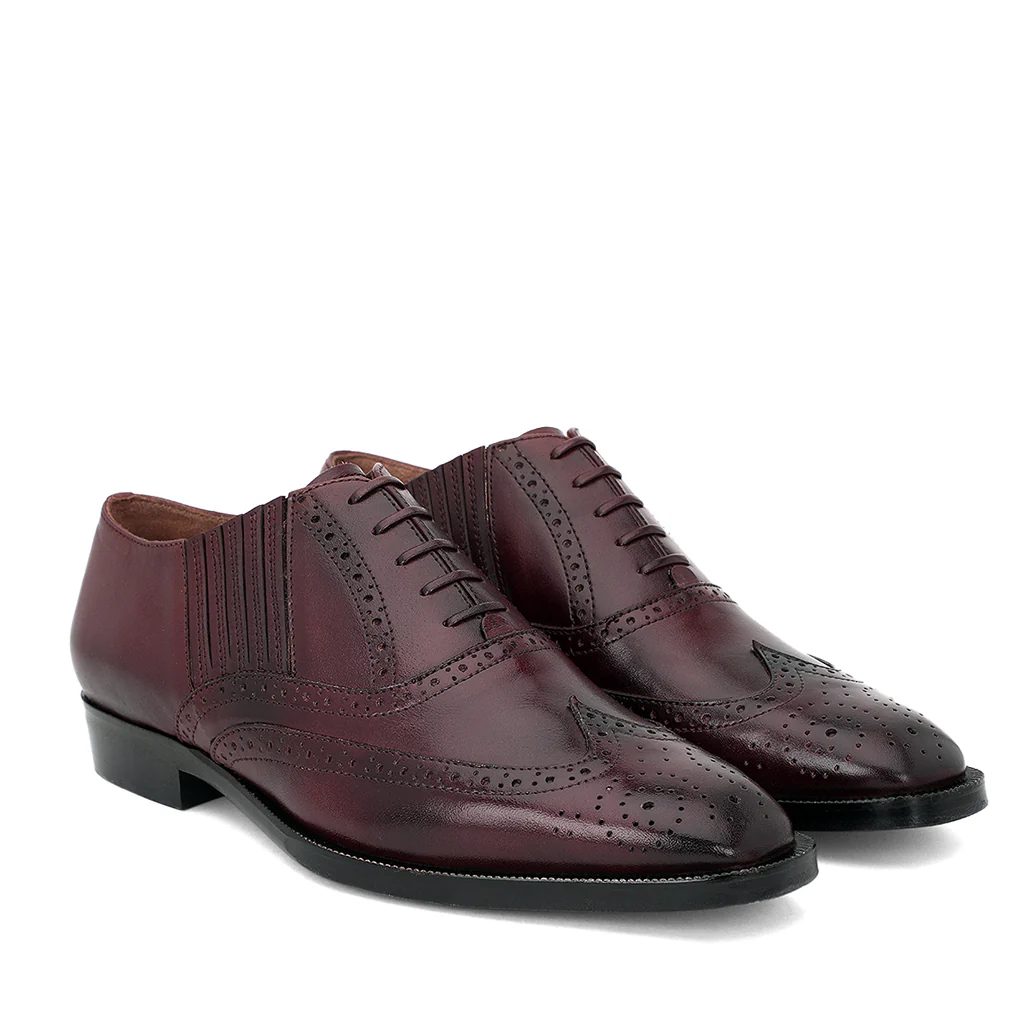 Saint Vincenzo Brown Leather Square Toe Lace Up Décor Shoes - Image 4
