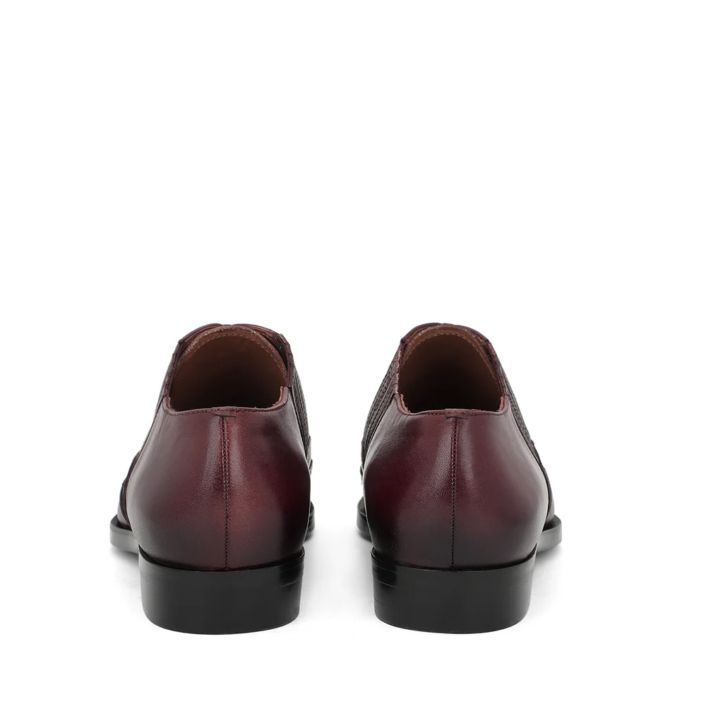 Saint Vincenzo Brown Leather Square Toe Lace Up Décor Shoes - Image 6
