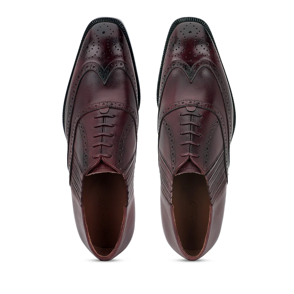 Saint Vincenzo Brown Leather Square Toe Lace Up Décor Shoes - Image 7