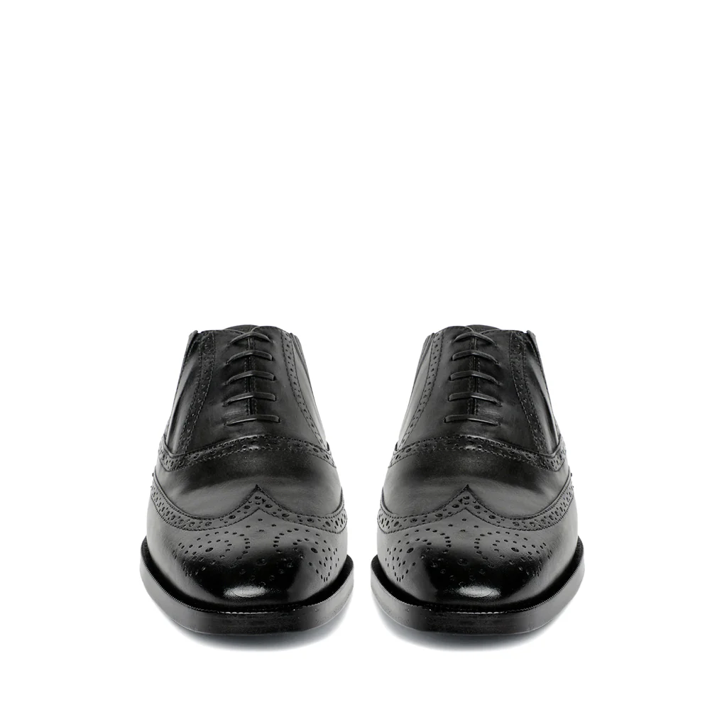 Saint Vincenzo Grey Leather Square Toe Lace Up Décor Shoes - Image 5
