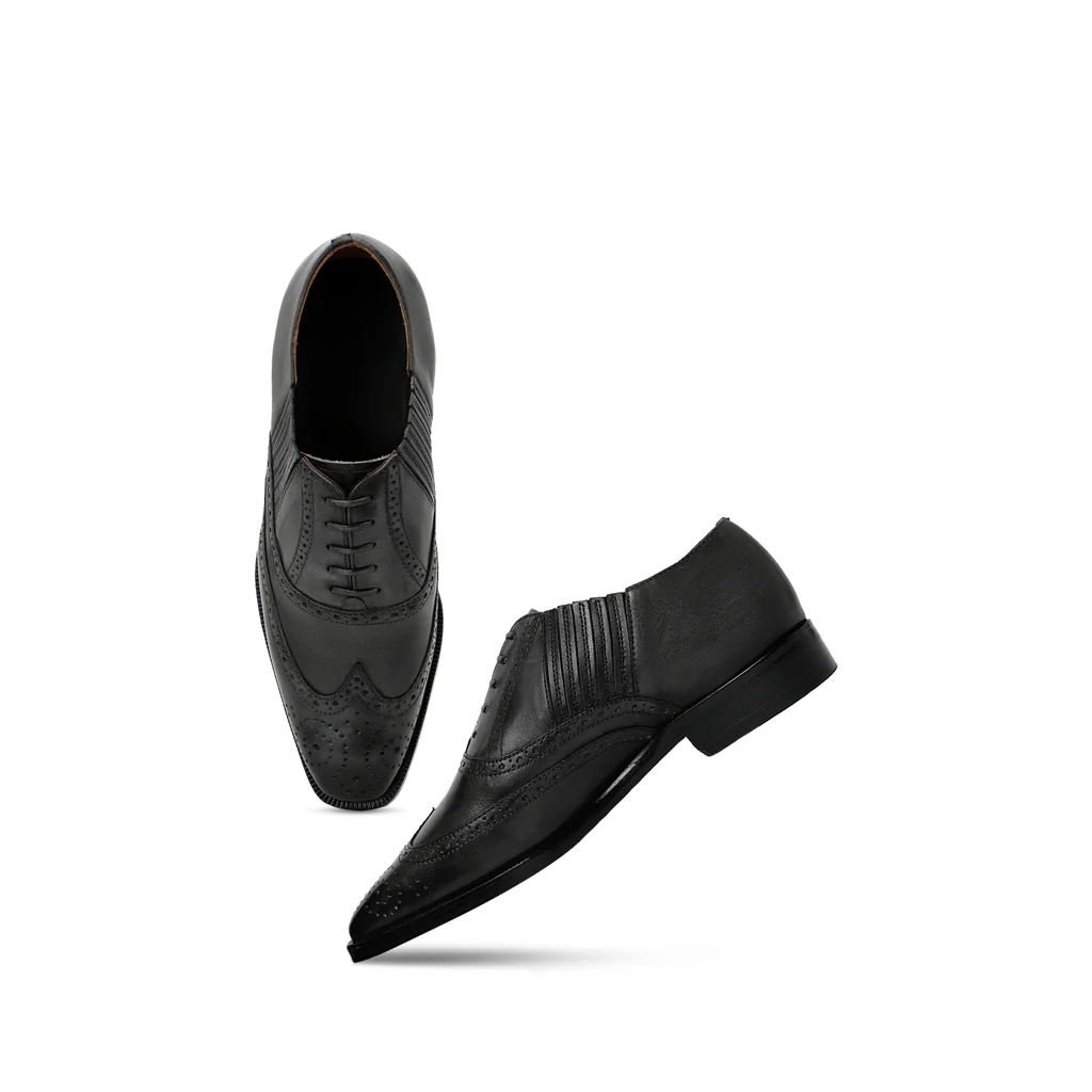 Saint Vincenzo Grey Leather Square Toe Lace Up Décor Shoes - Image 9