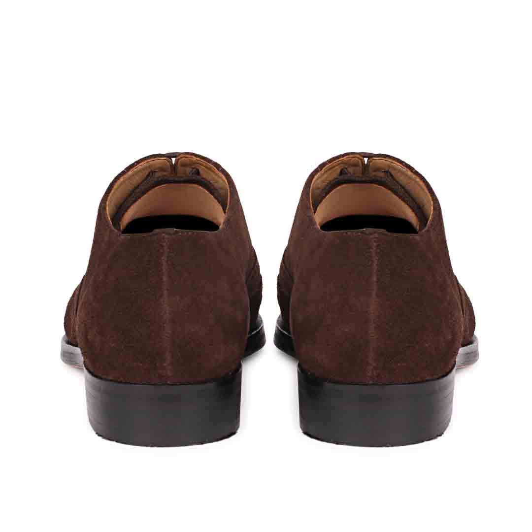 Saint Vincenzo Suede Brown Leather Square Toe Lace Up Décor Shoes - Image 5