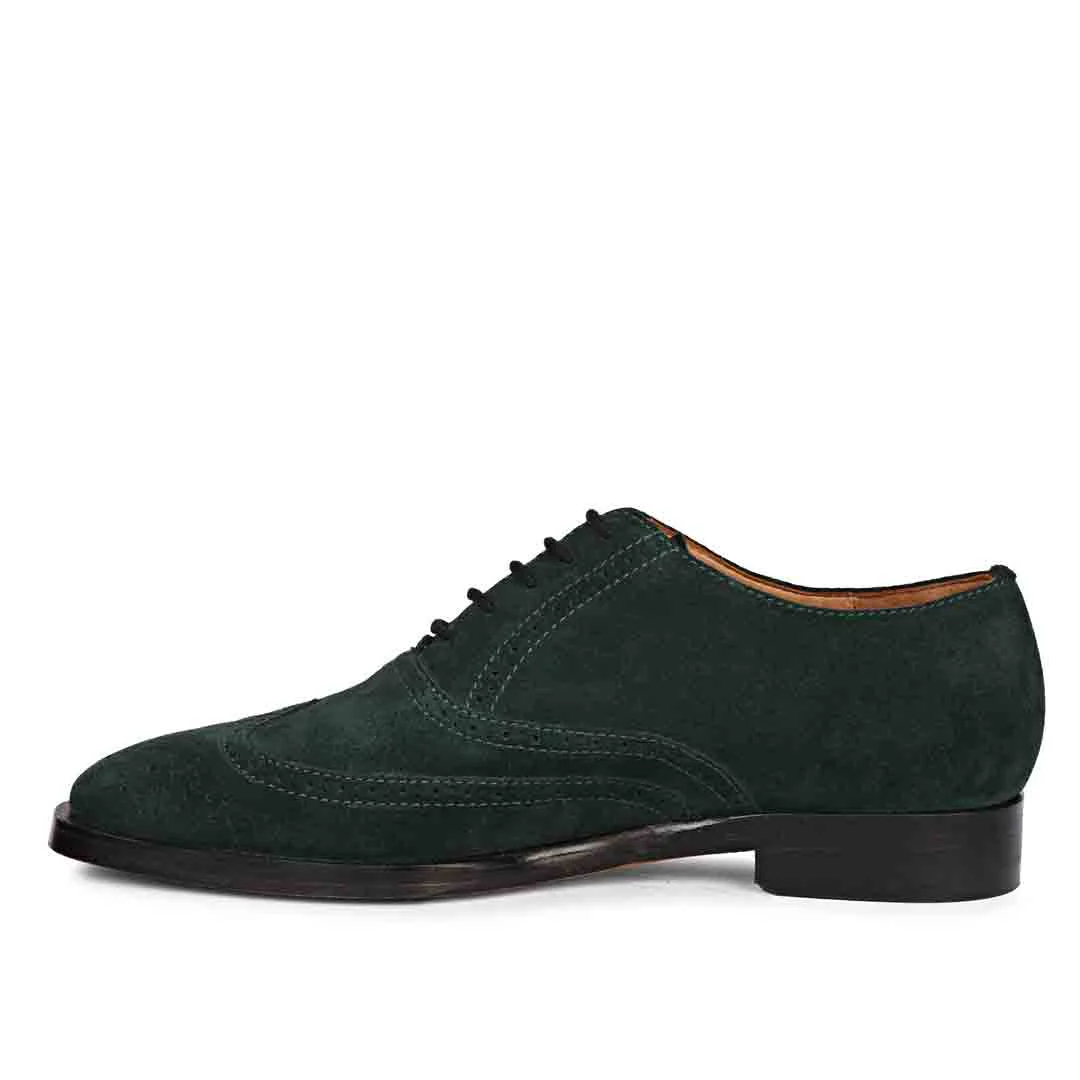 Saint Vincenzo Green Suede Leather Lace Up Shoes - Image 4