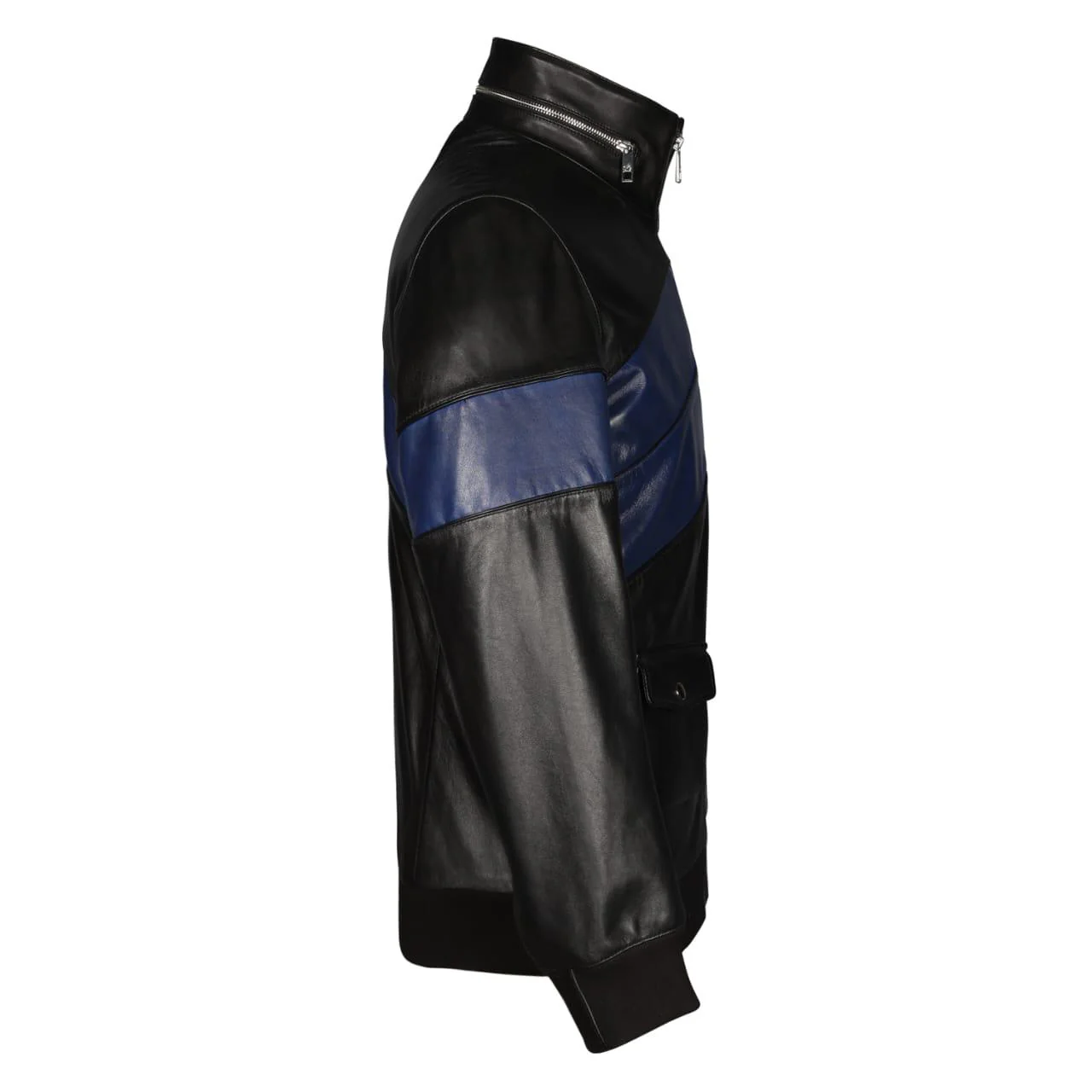Saint Vittorio Black Leather Men's Jackets - Image 4