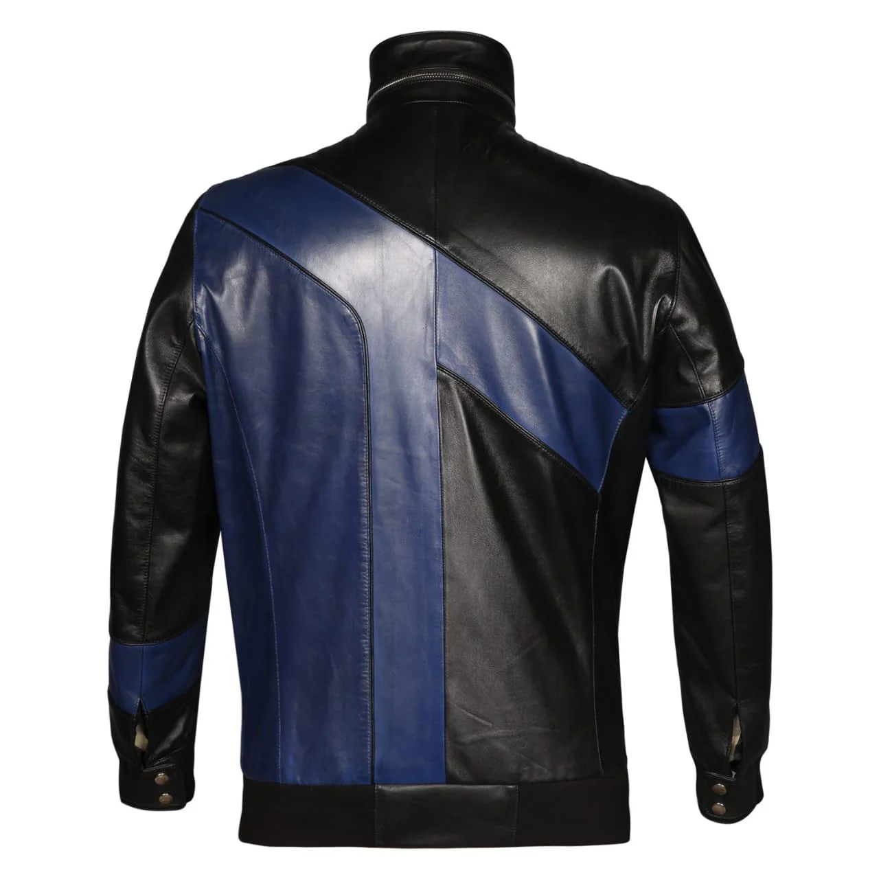 Saint Vittorio Black Leather Men's Jackets - Image 5