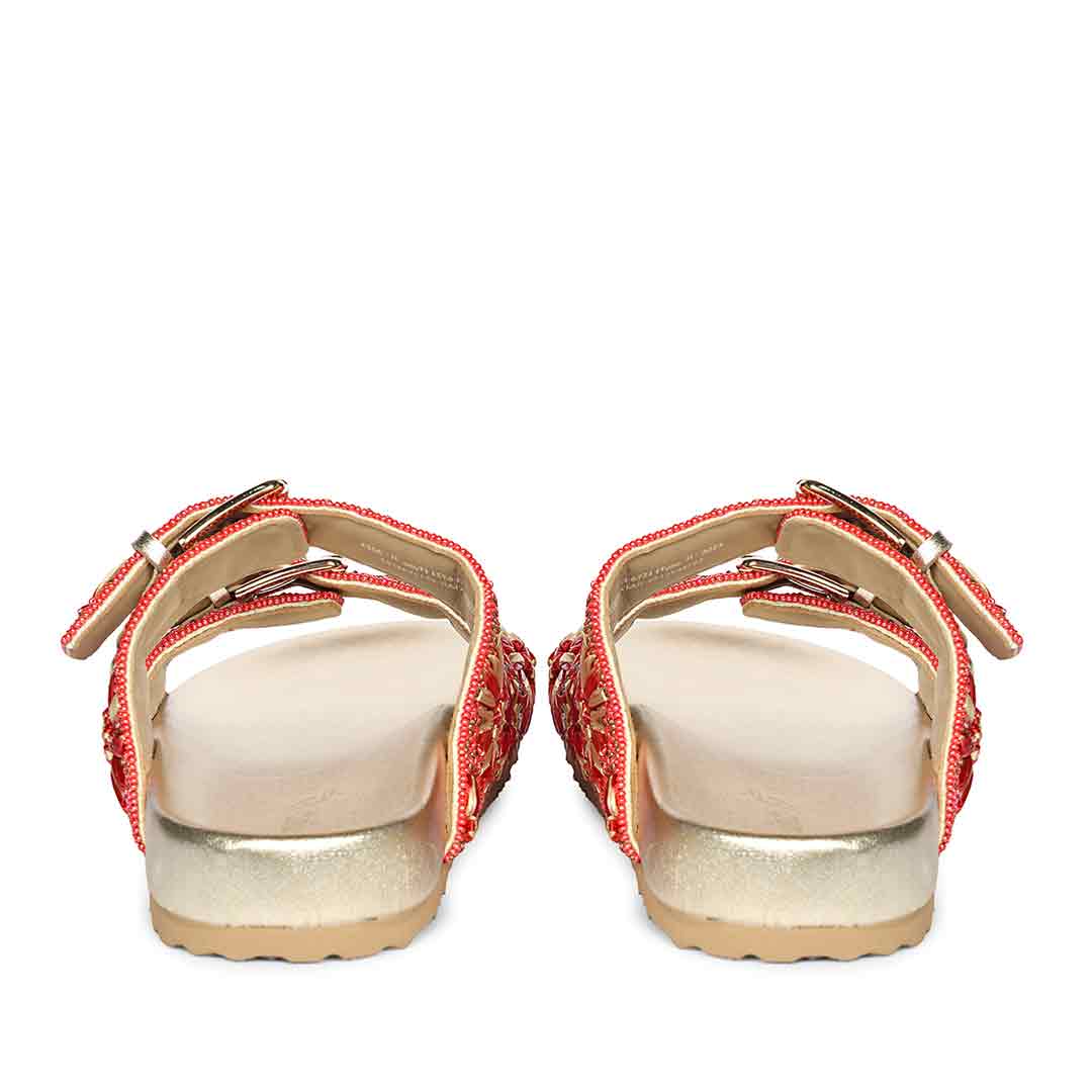 Saint Willow Coral Footbed Sandals - Image 6