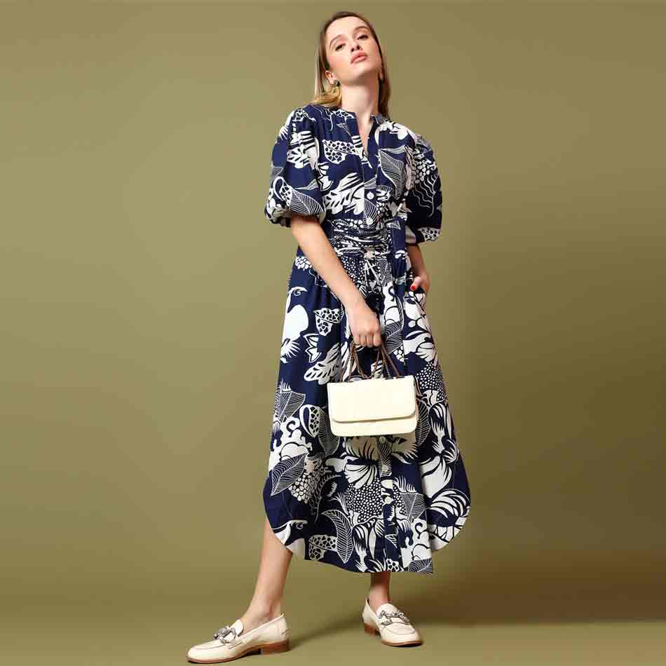 Saint Womens Nautical Floral Print Cotton Dress - Image 3