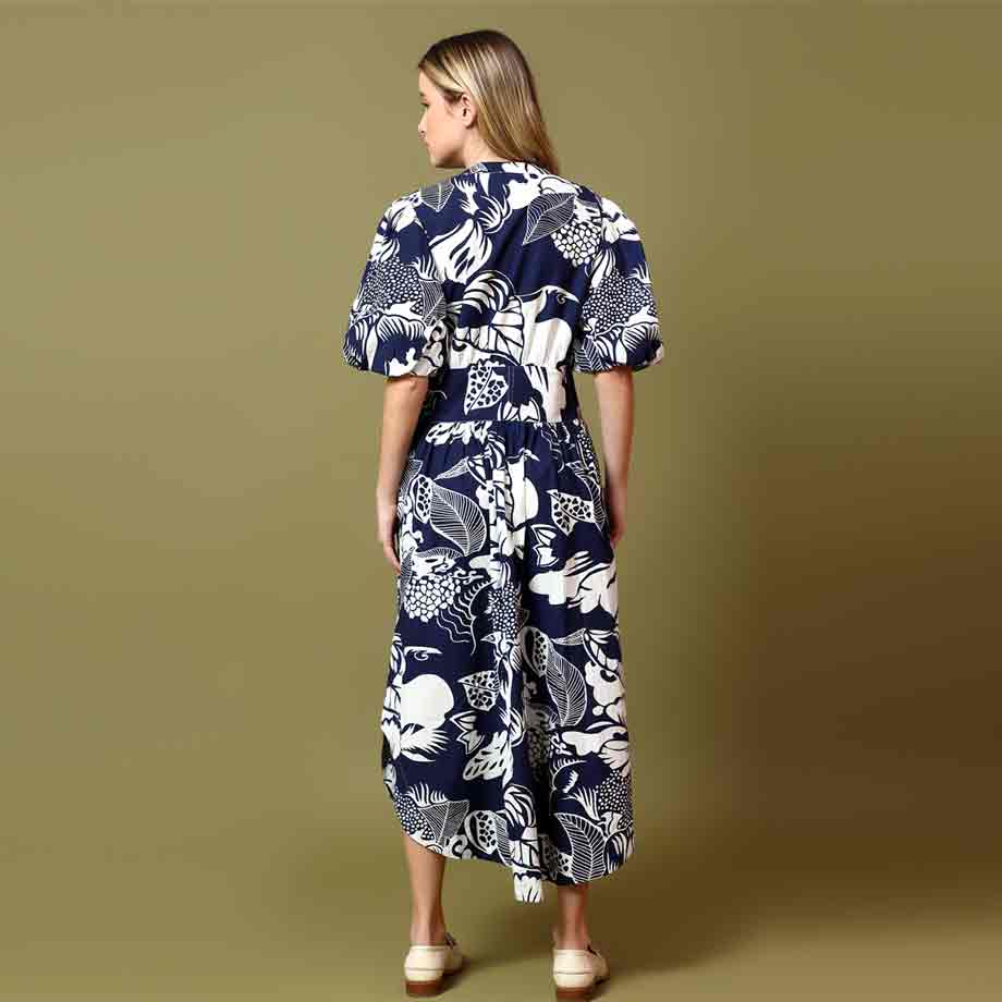 Saint Womens Nautical Floral Print Cotton Dress - Image 4