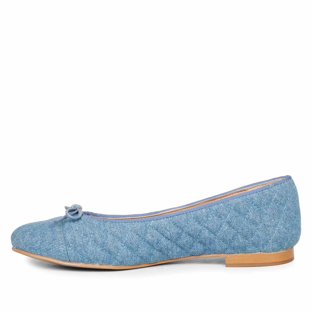 Saint Zinnia Denim Handcrafted Leather Pumps - Image 3