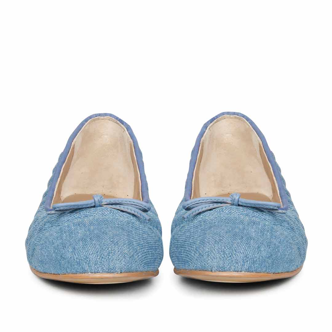 Saint Zinnia Denim Handcrafted Leather Pumps - Image 4