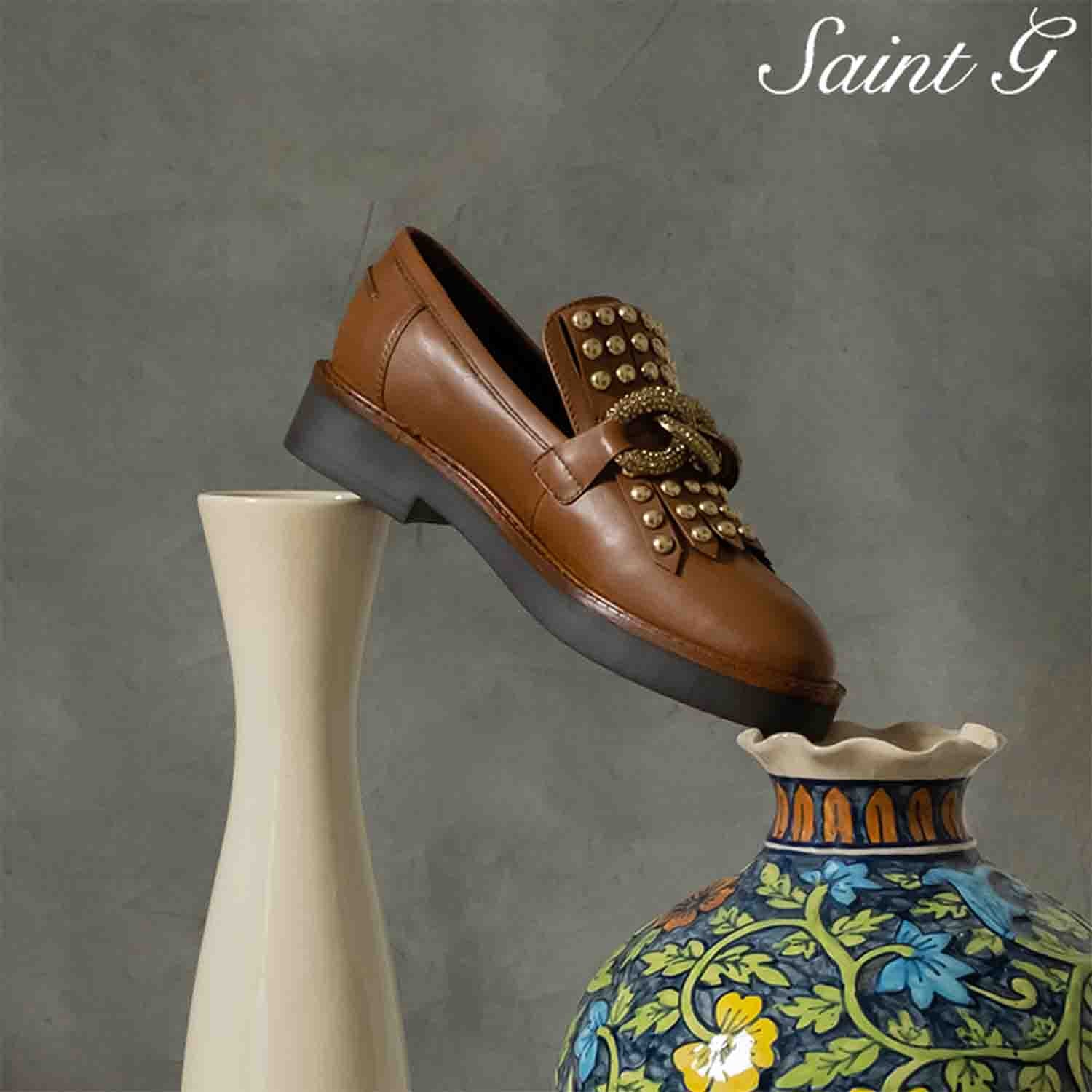 Saint Zoe Cuoio Leather Handcrafted Moccasins - Image 2