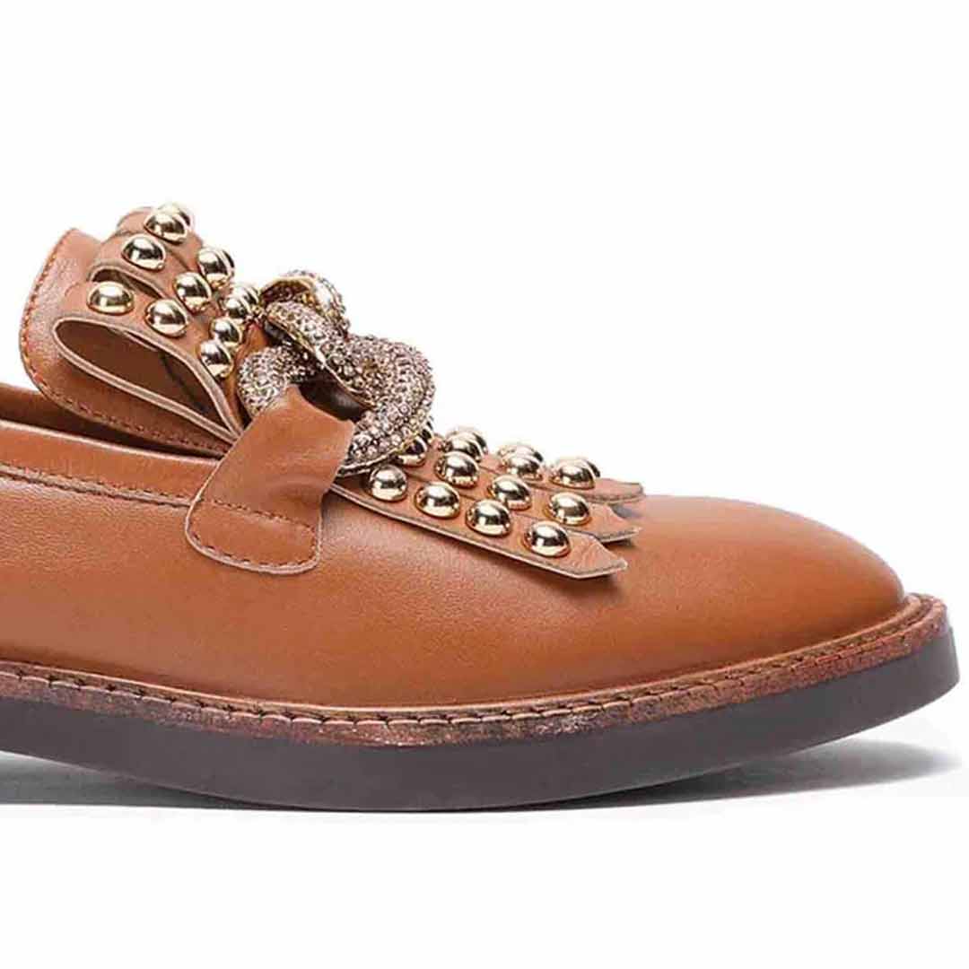 Saint Zoe Cuoio Leather Handcrafted Moccasins - Image 4