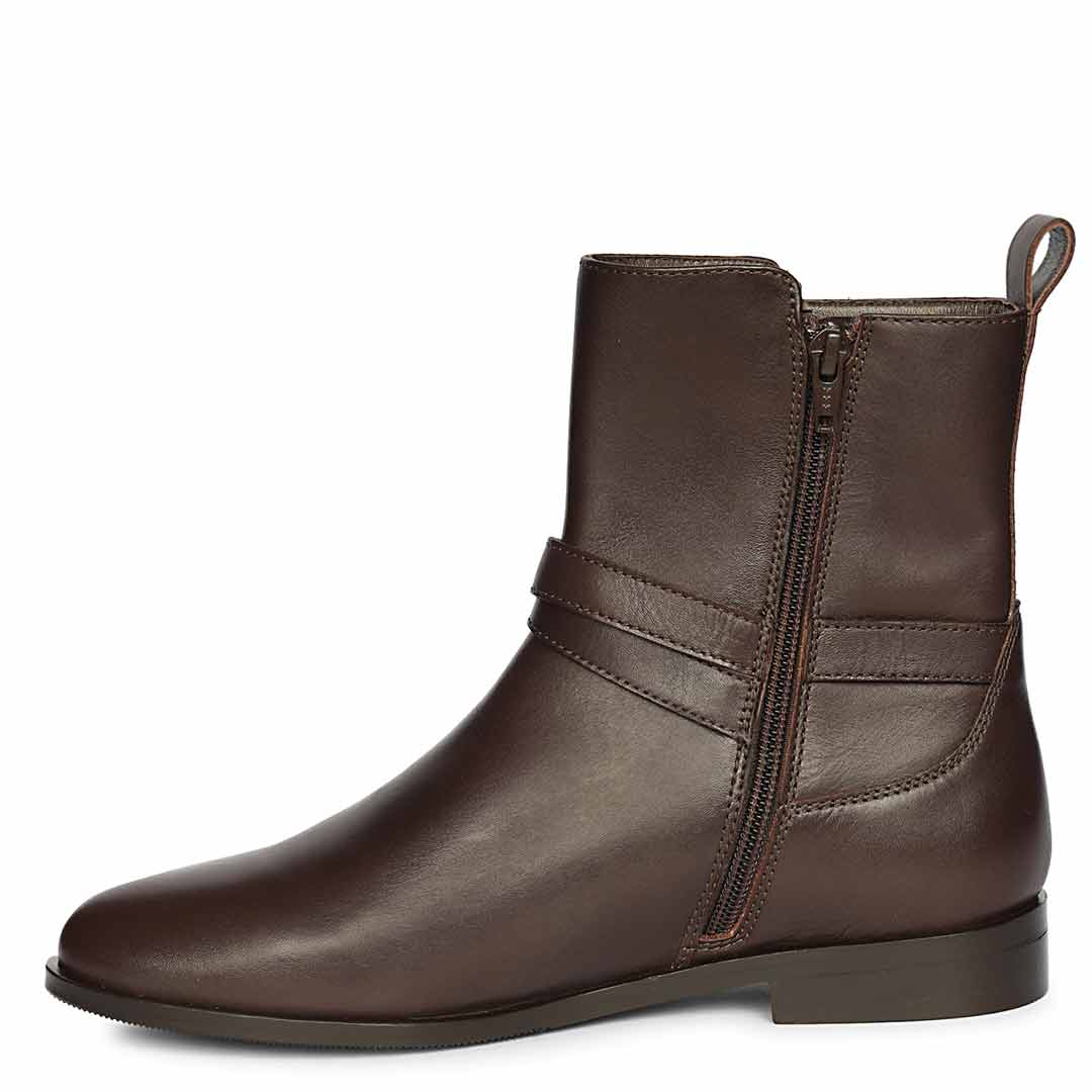 Saint Zola Brown Leather Buckle Ankle Boots - Image 3