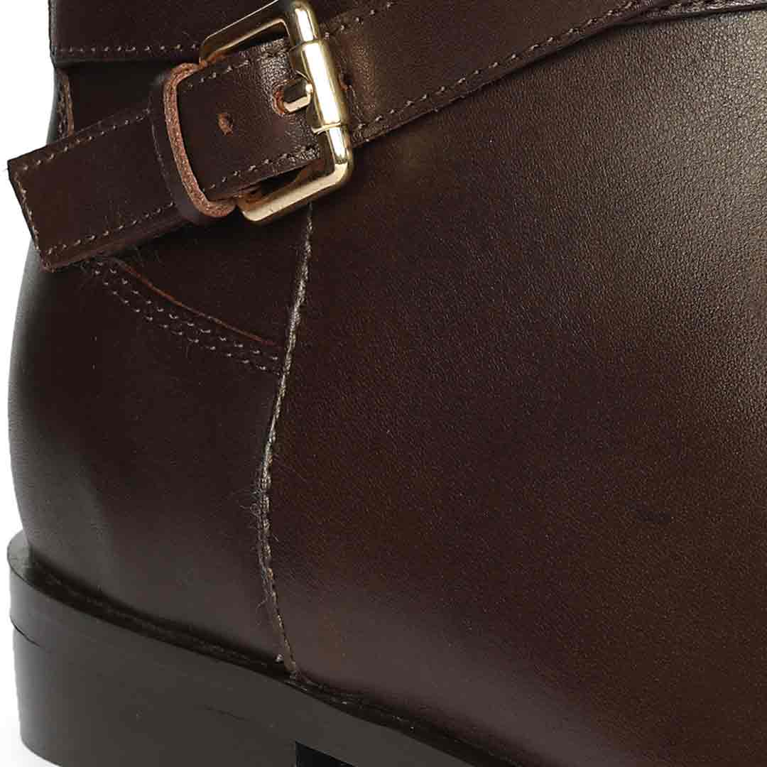 Saint Zola Brown Leather Buckle Ankle Boots - Image 7