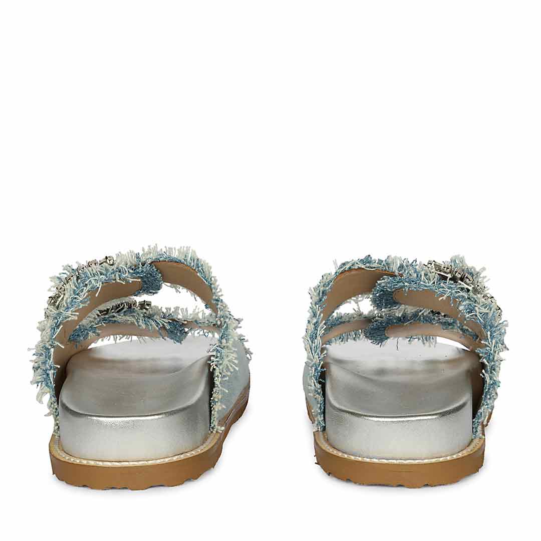 SaintG Blue Denim Footbed Sandals - Image 5