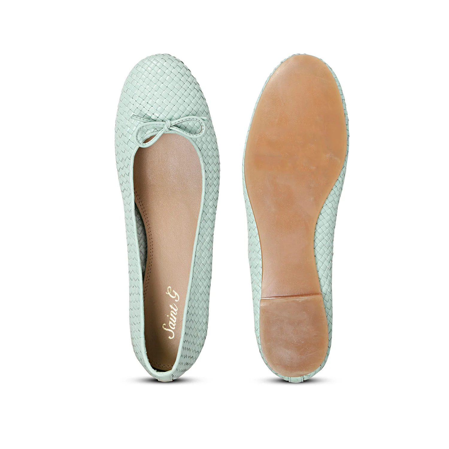 SaintG Womens Blue Ballet Flat Sandals - Image 9