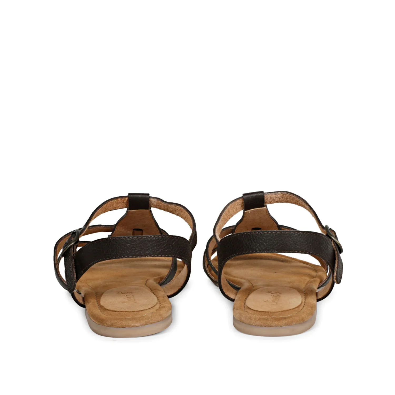 SaintG Womens Black Leather Sandals. - Image 5