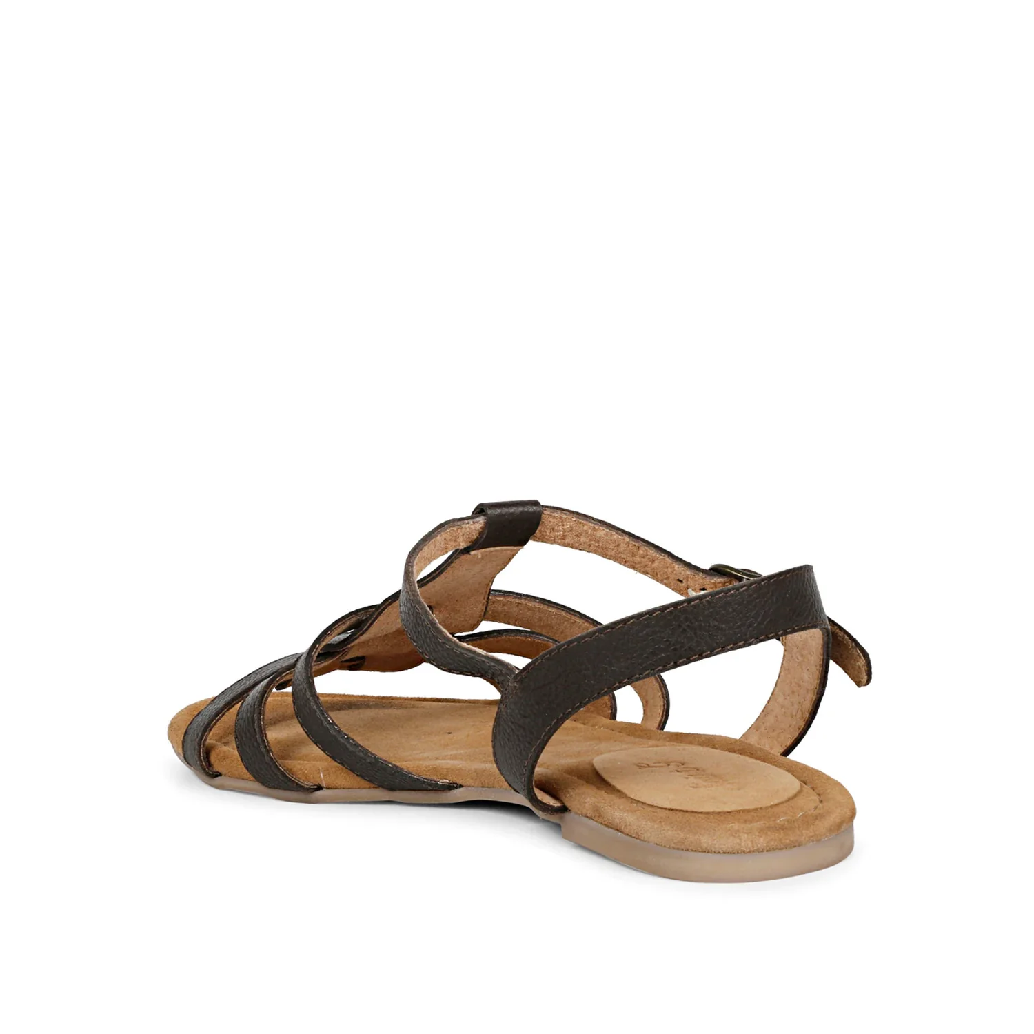 SaintG Womens Black Leather Sandals. - Image 6