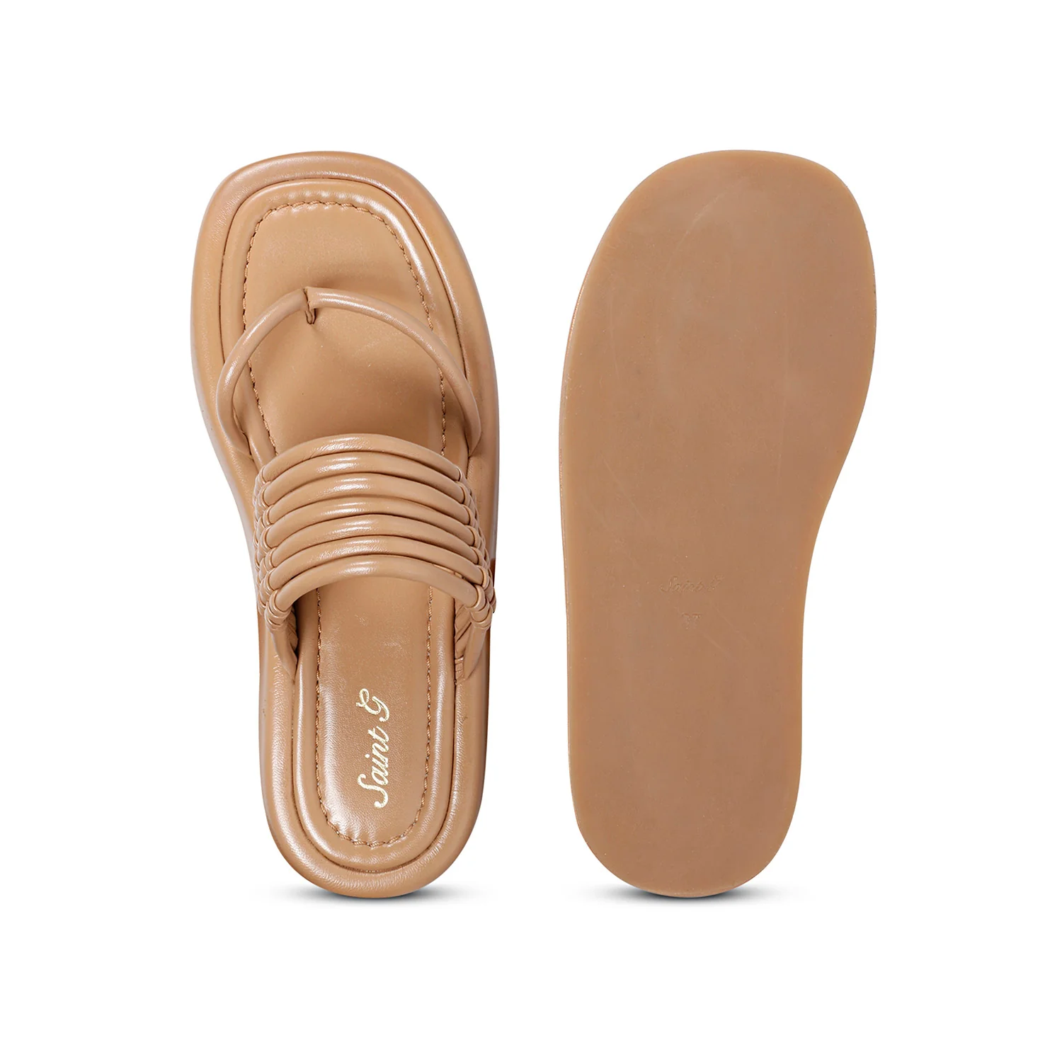 SaintG Womens Brown Leather Sandals - Image 7