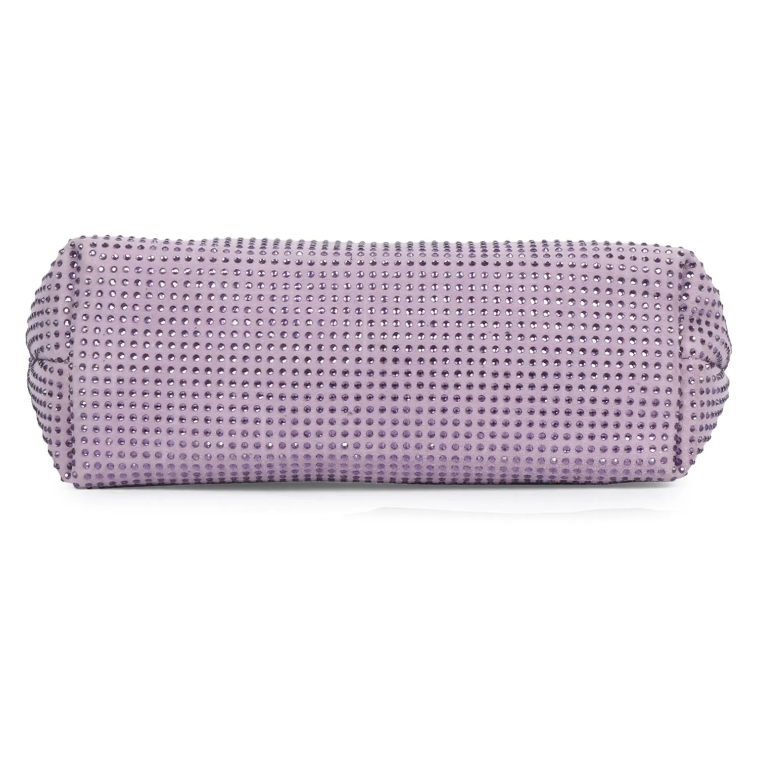 Aria Crystal Embellished Lilac Leather Mini Handbags - Image 5