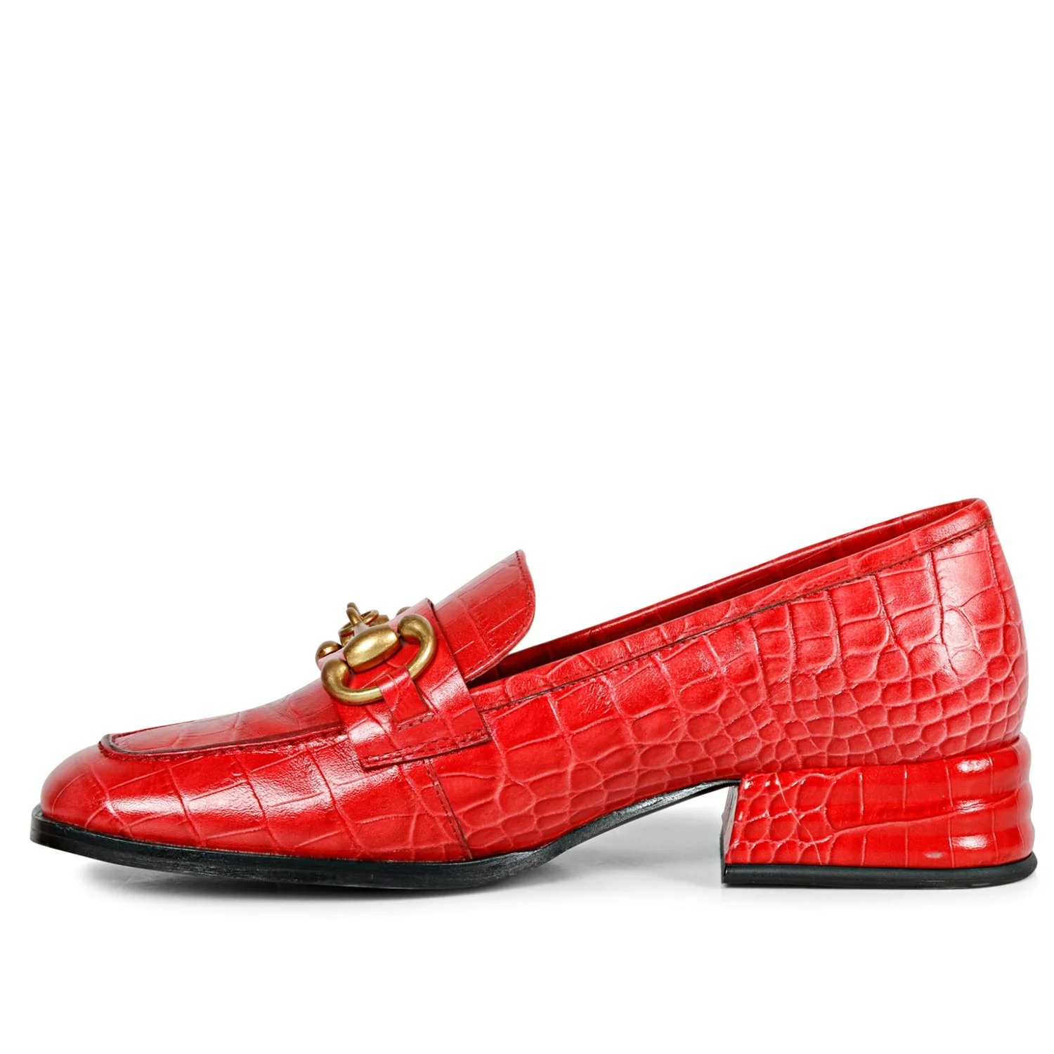 SaintG Womens Red Leather Moccasins - Image 4