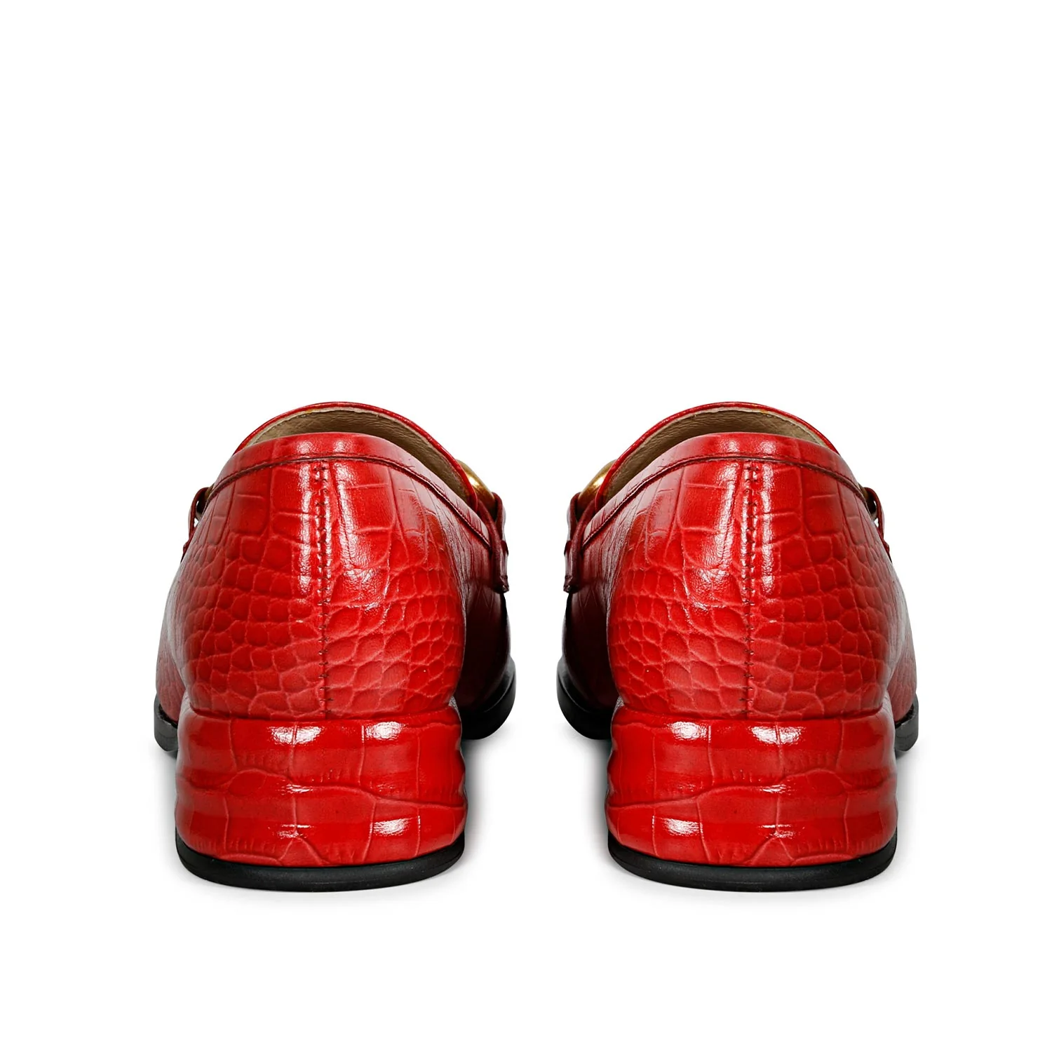 SaintG Womens Red Leather Moccasins - Image 5