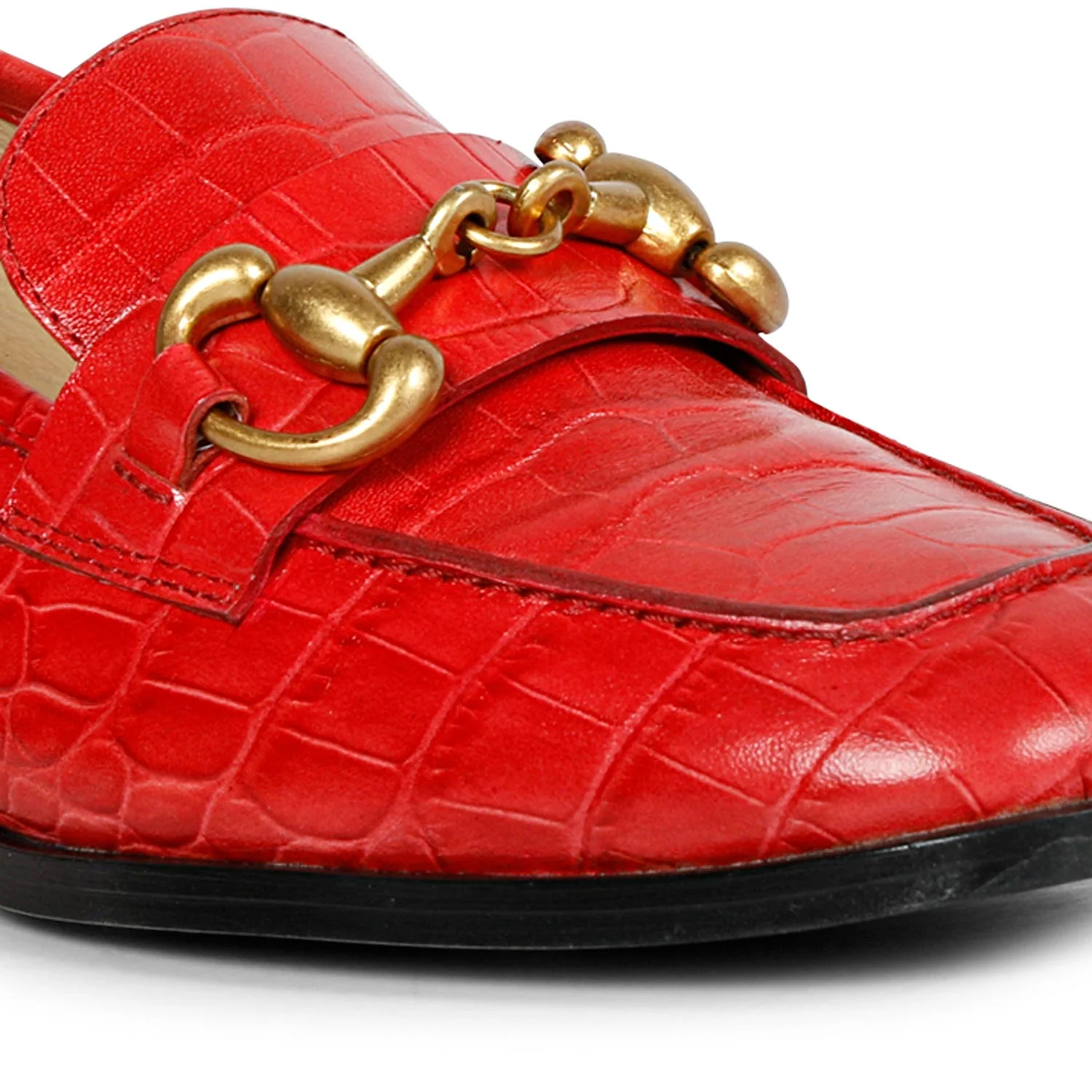SaintG Womens Red Leather Moccasins - Image 9