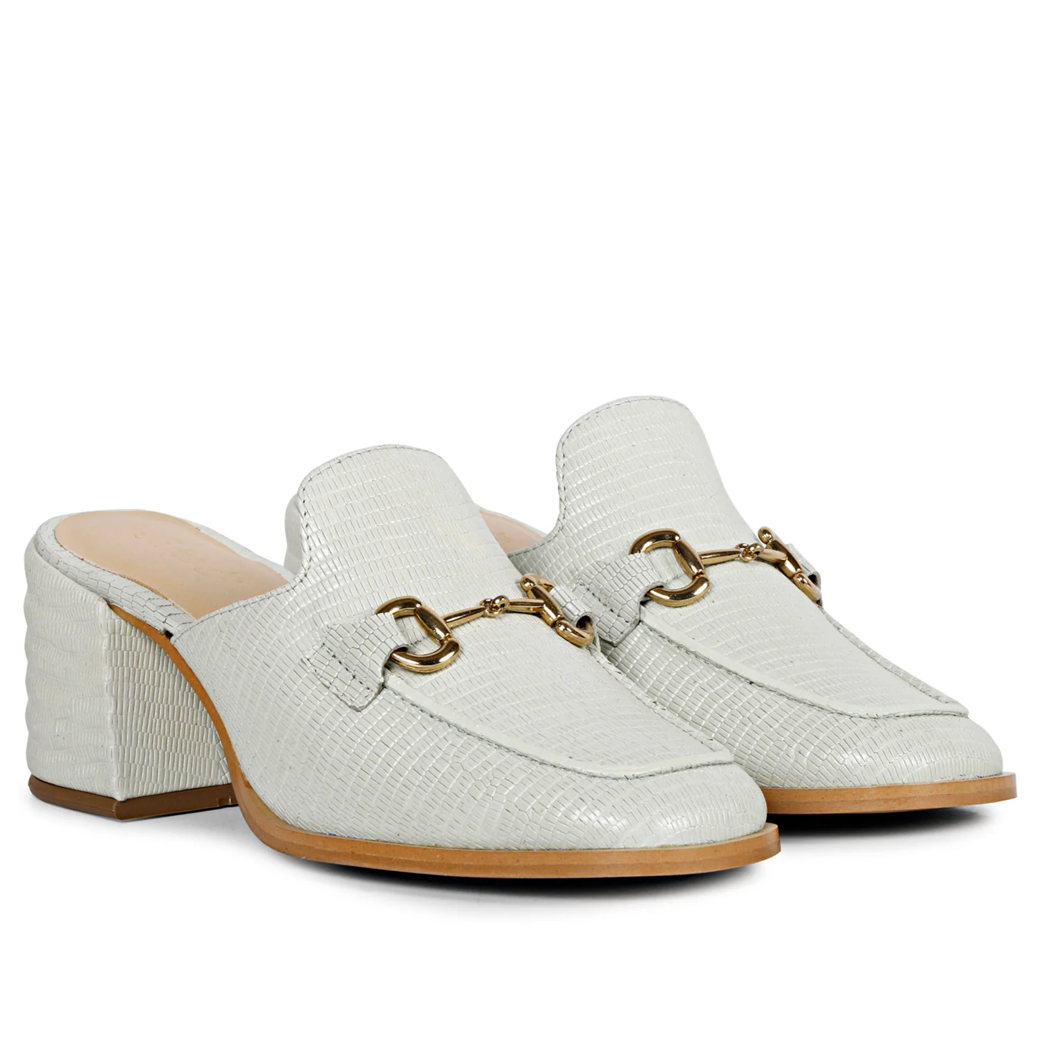 SaintG Womens White Leather Sandals - Image 2
