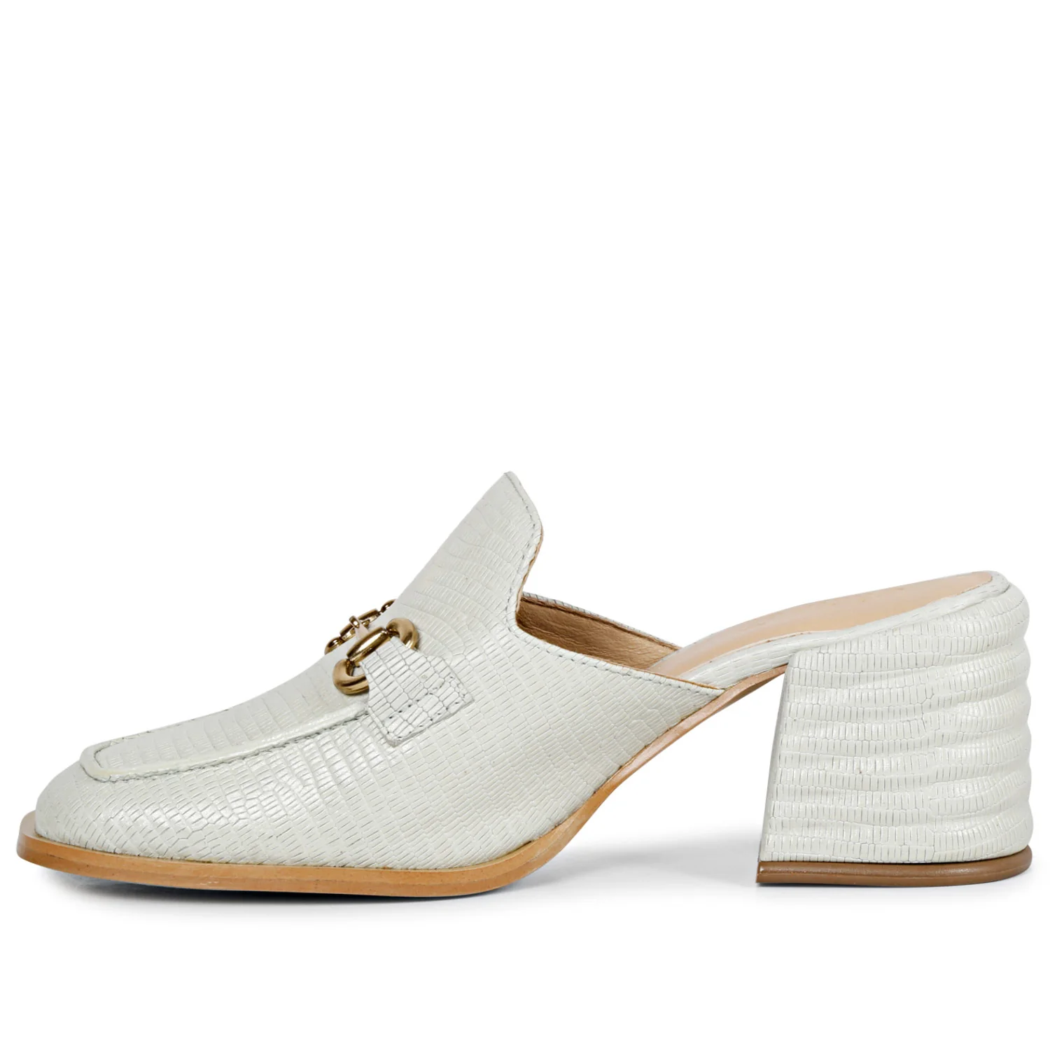 SaintG Womens White Leather Sandals - Image 4