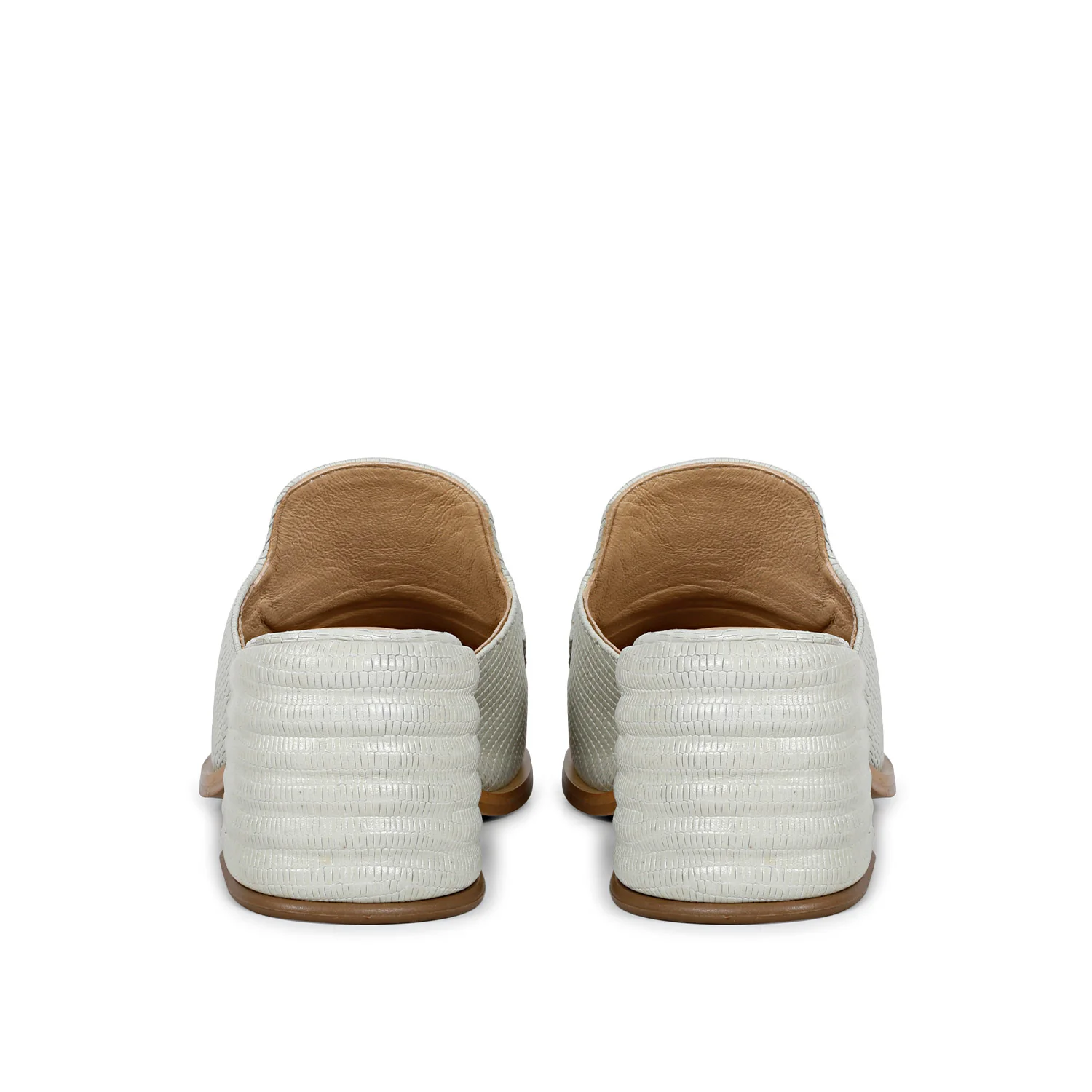 SaintG Womens White Leather Sandals - Image 5