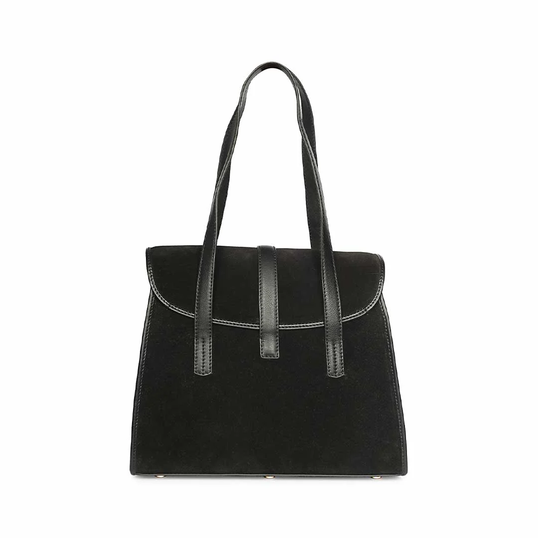 Verdeana Black Leather Tote Handbags - Image 3